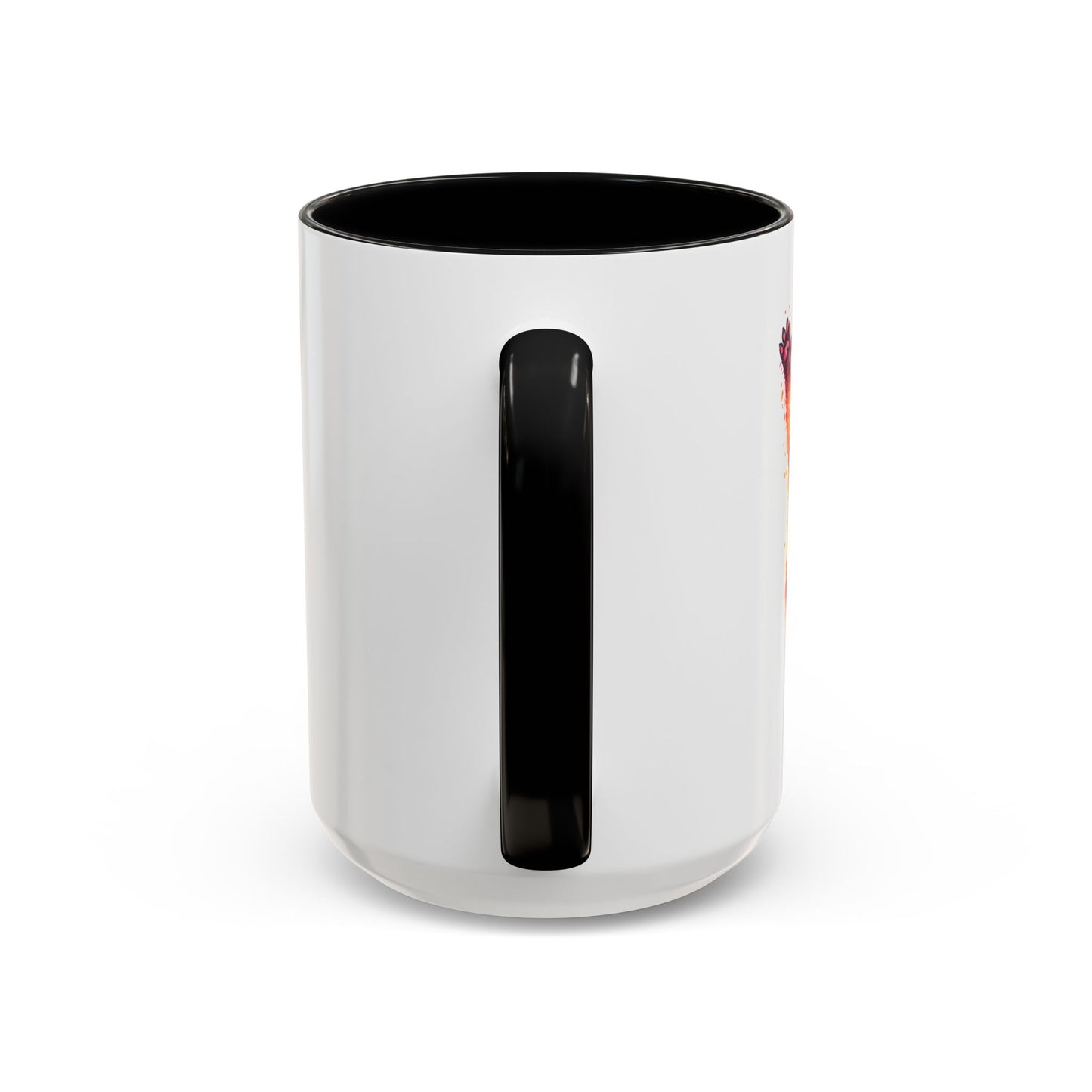 Cheerful Watercolor Raccoon Accent Coffee Mug