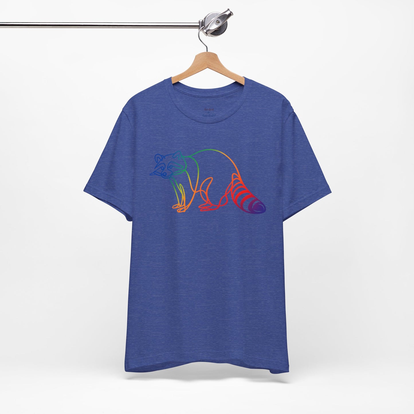 Raccoon Tee — Minimal Line Raccoon Scenic Graphic T-Shirt