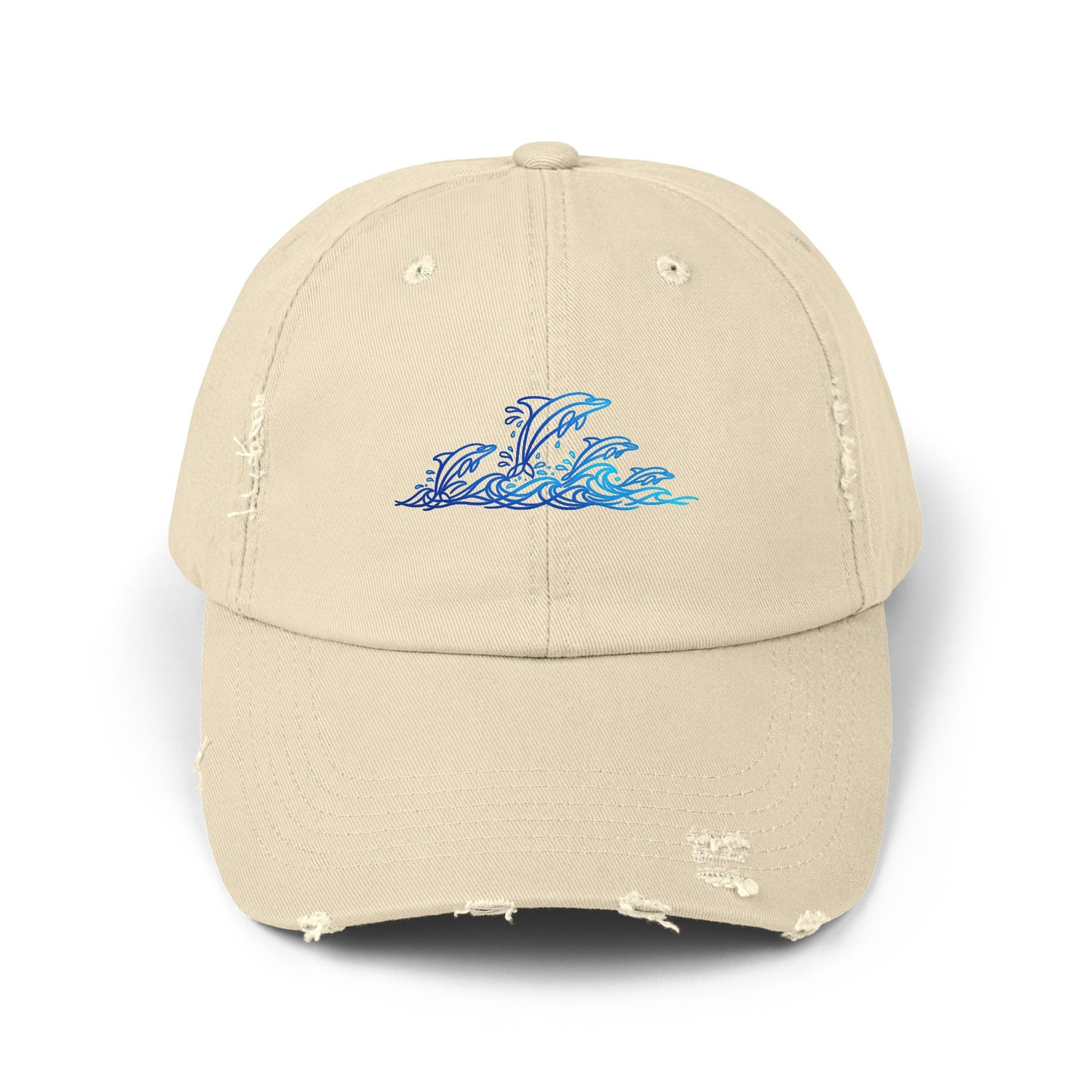 Splashing Dolphin Pod | Distressed Cap