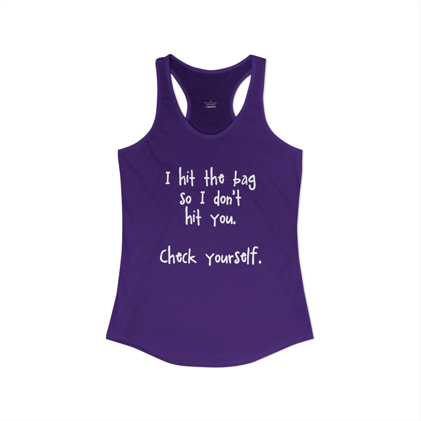 "Check Yourself" Kickboxing Racerback Tank