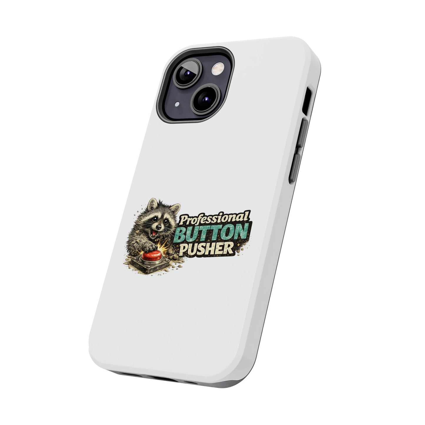 Button Pusher Raccoon Phone Case — Tough & Cute Protective Phone Cover
