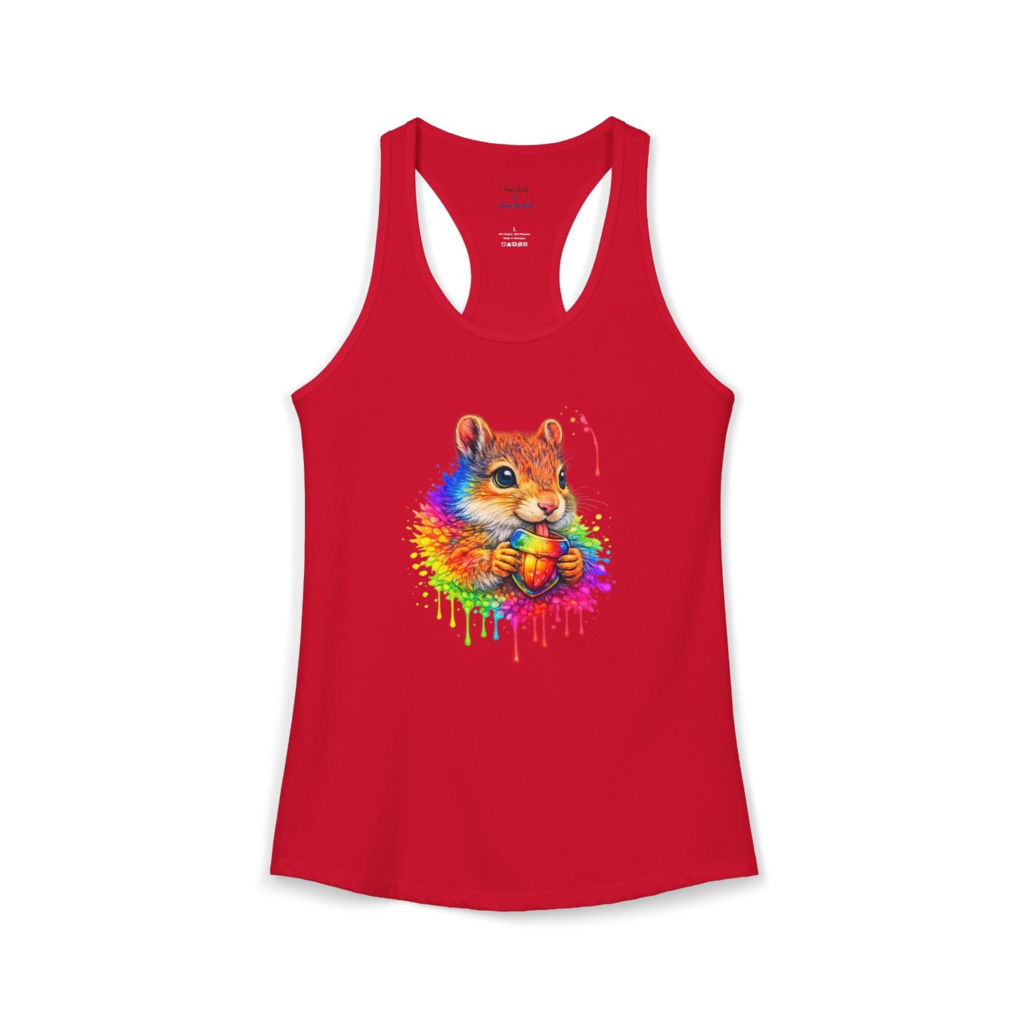 Watercolor Wildlife Squirrel Racerback Tank
