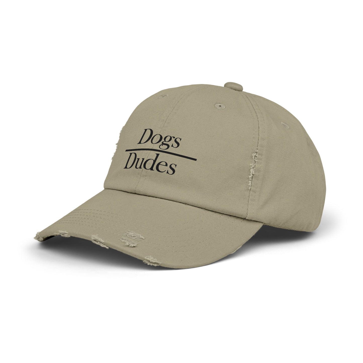 "Dogs Over Dudes" Distressed Cap —  Funny Truth Hat