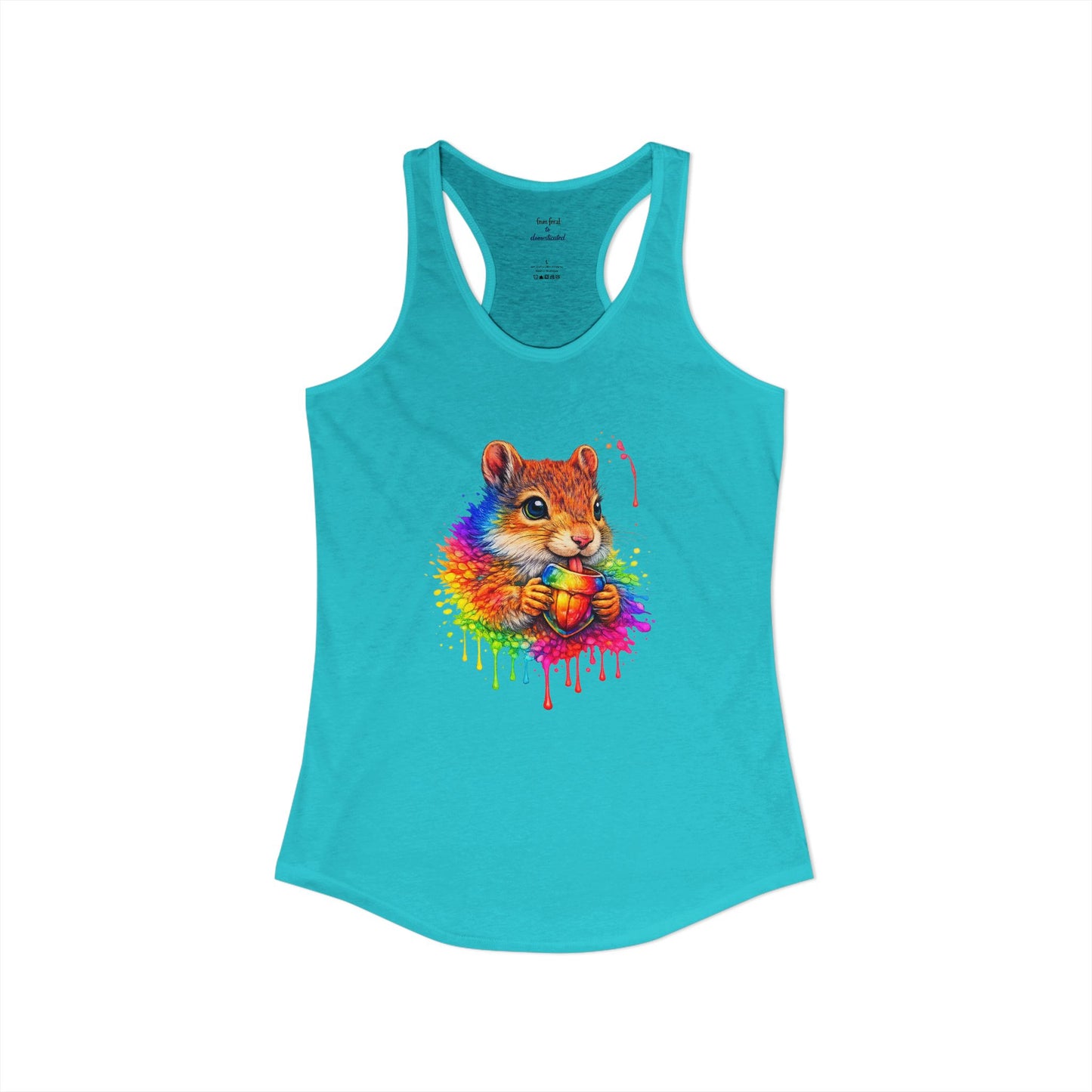 Watercolor Wildlife Squirrel Racerback Tank