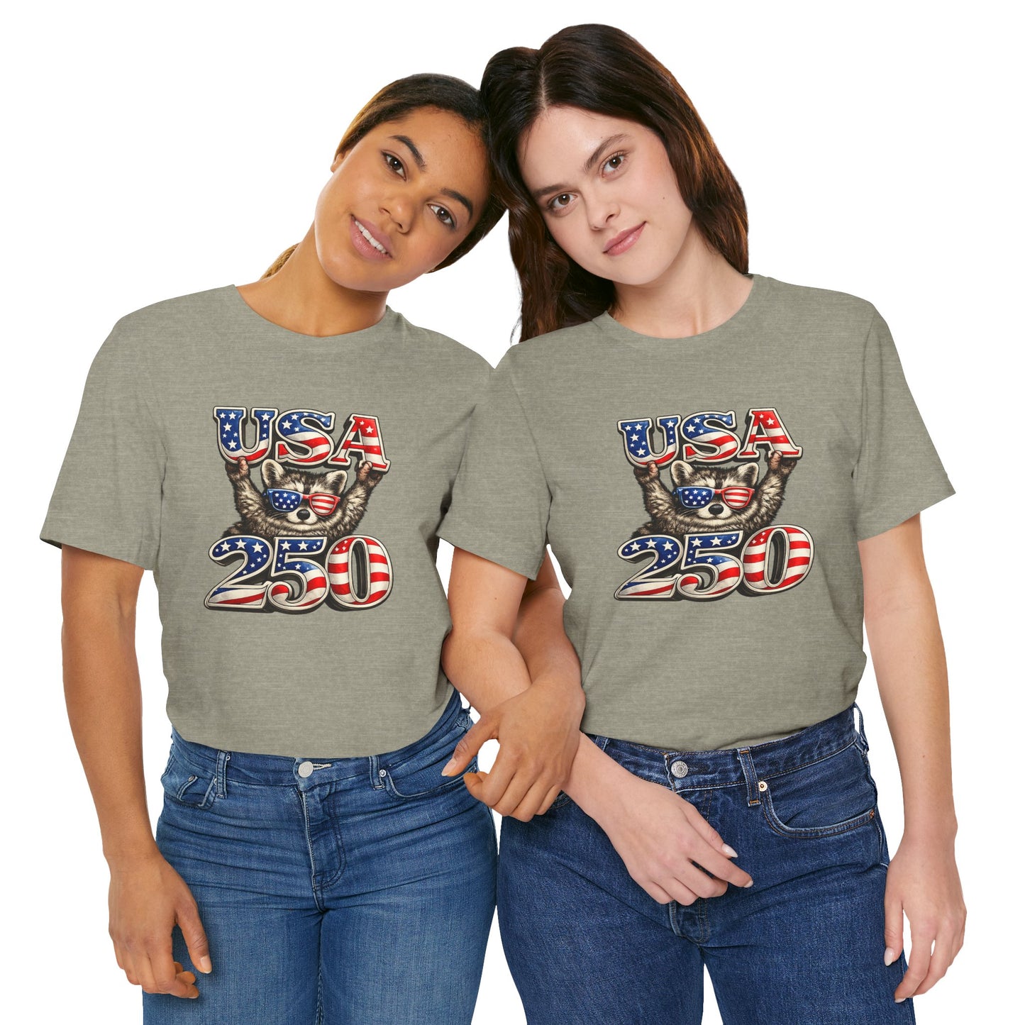 Patriot Raccoon 250th Anniversary T-Shirt — 4th of July Fireworks Flag Tee