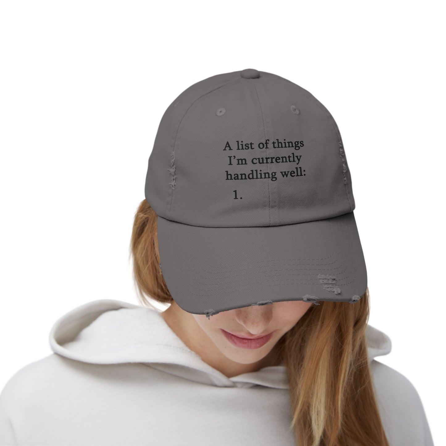"A List" Distressed Cap —  Funny Truth Hat