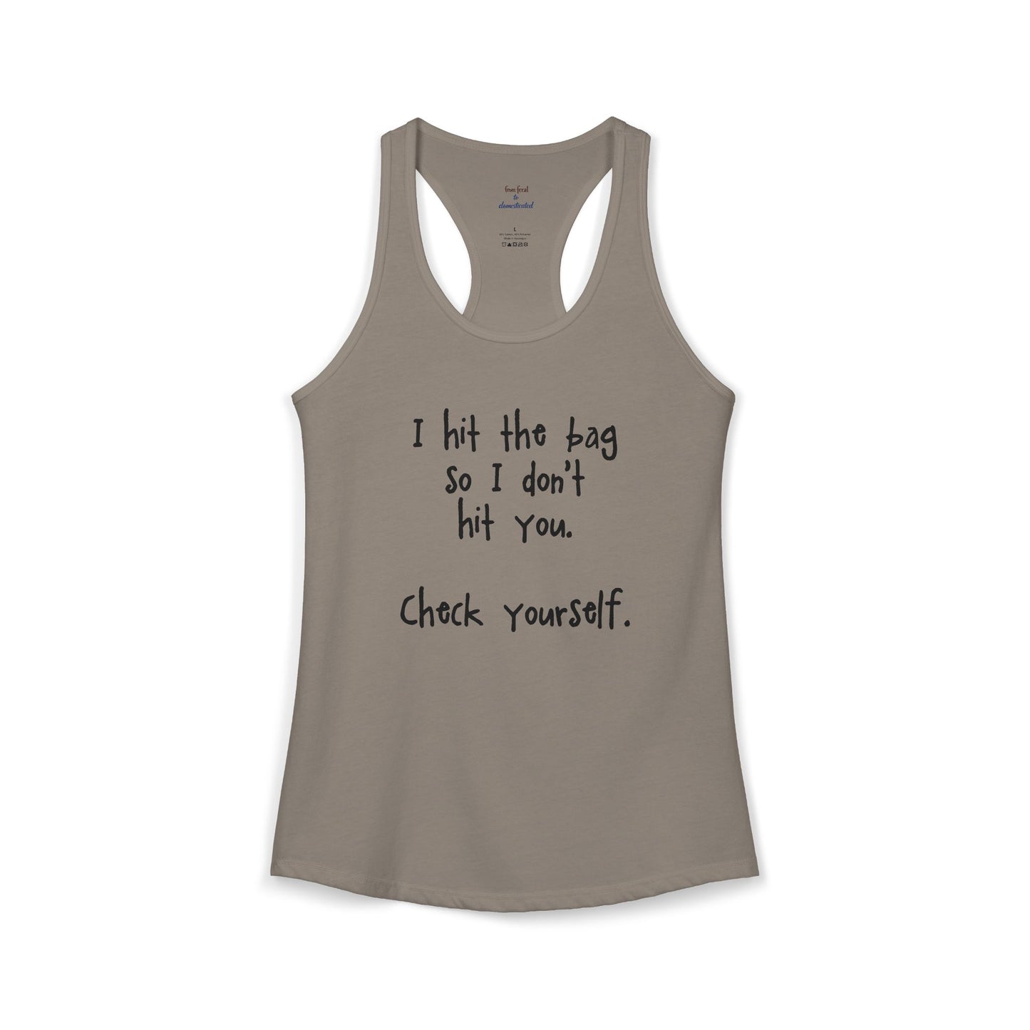 "Check Yourself" Kickboxing Racerback Tank