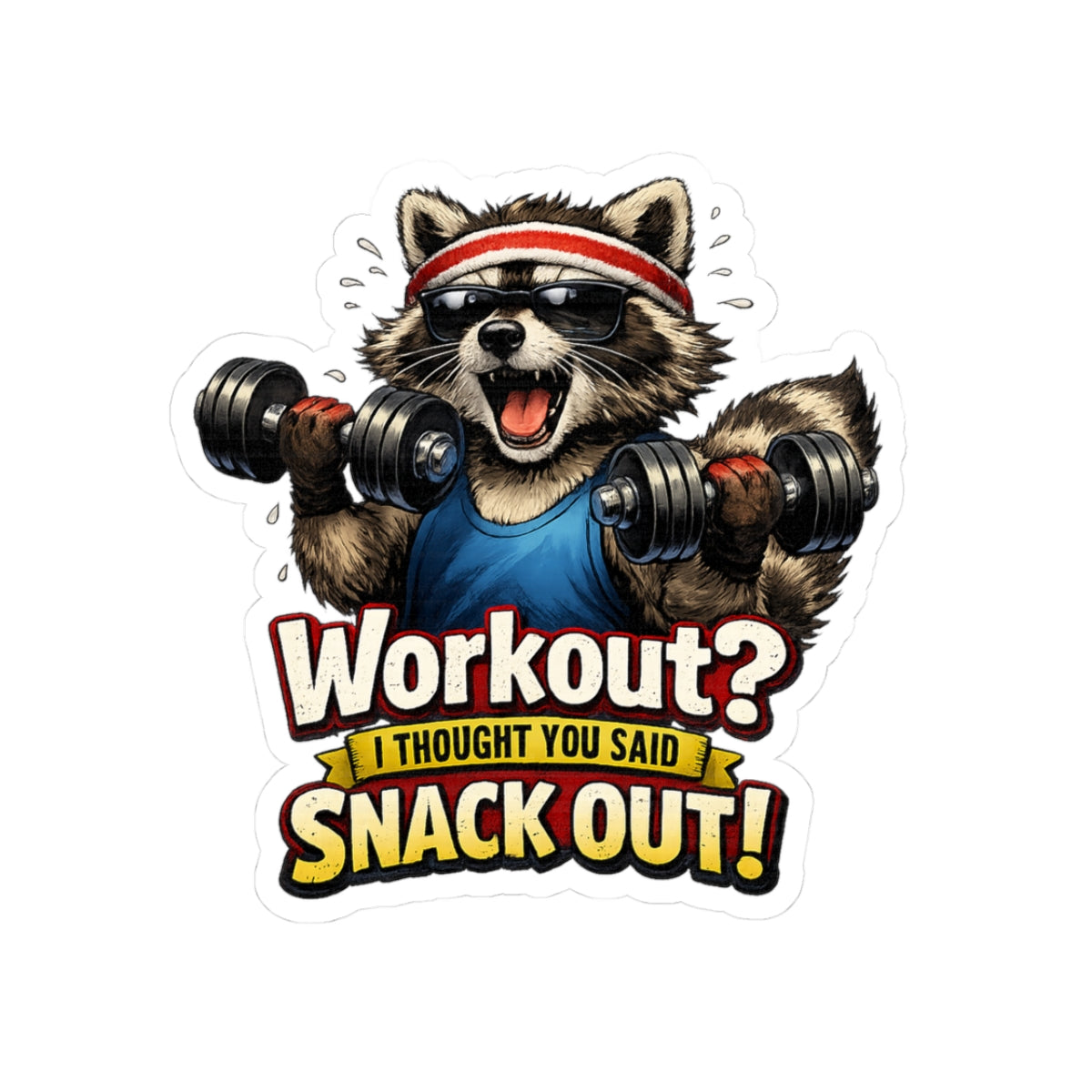 Snack Out Raccoon Stickers