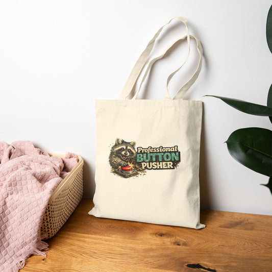 Professional Button Pusher Canvas Tote Bag