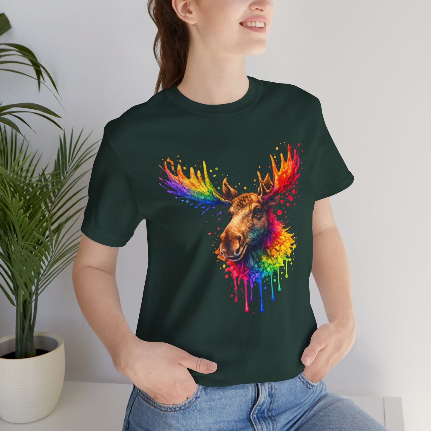 Watercolor Wildlife Moose T-Shirt