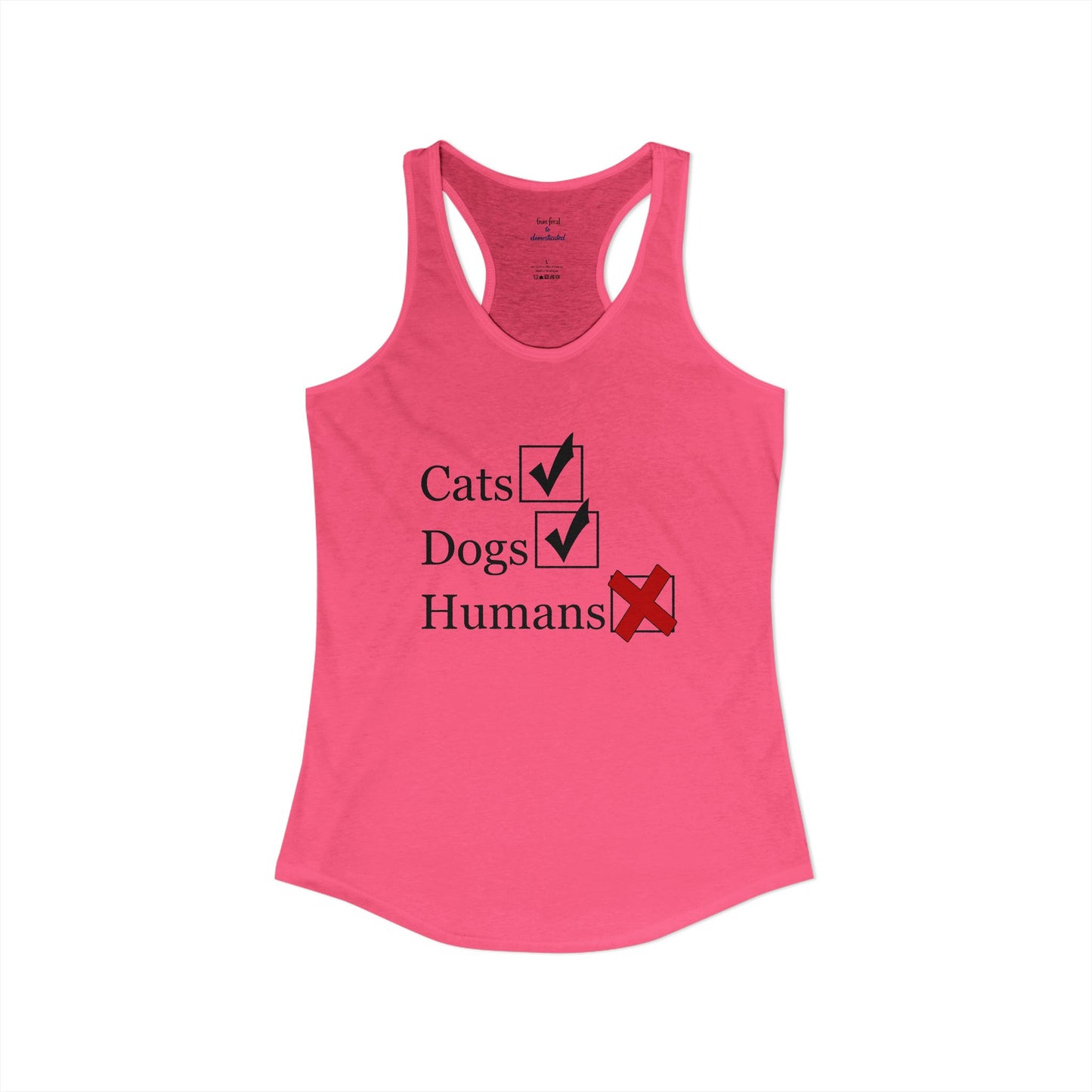No Humans Racerback Tank