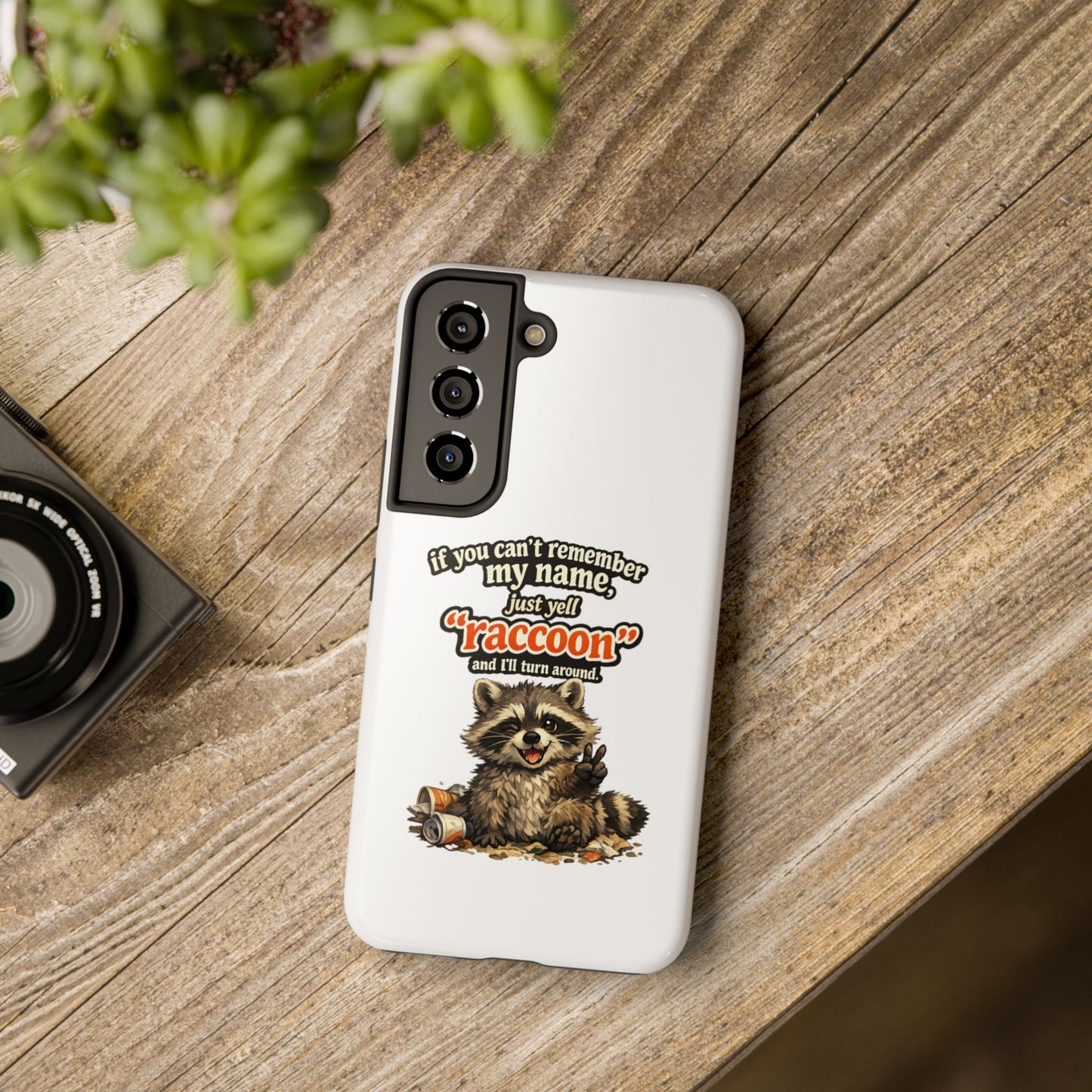 Yell Raccoon Phone Case — Tough & Cute Protective Phone Cover
