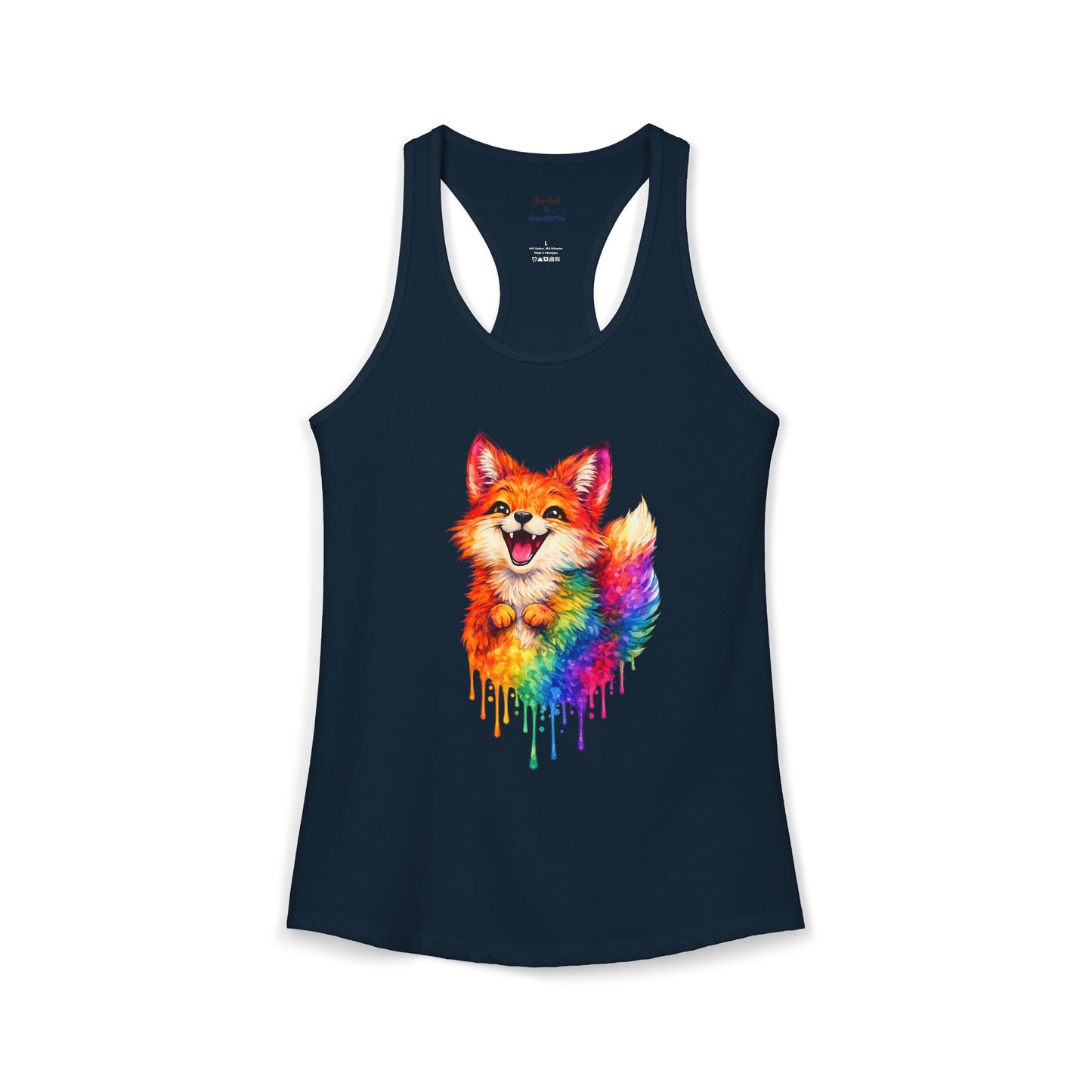 Watercolor Wildlife Fox Racerback Tank