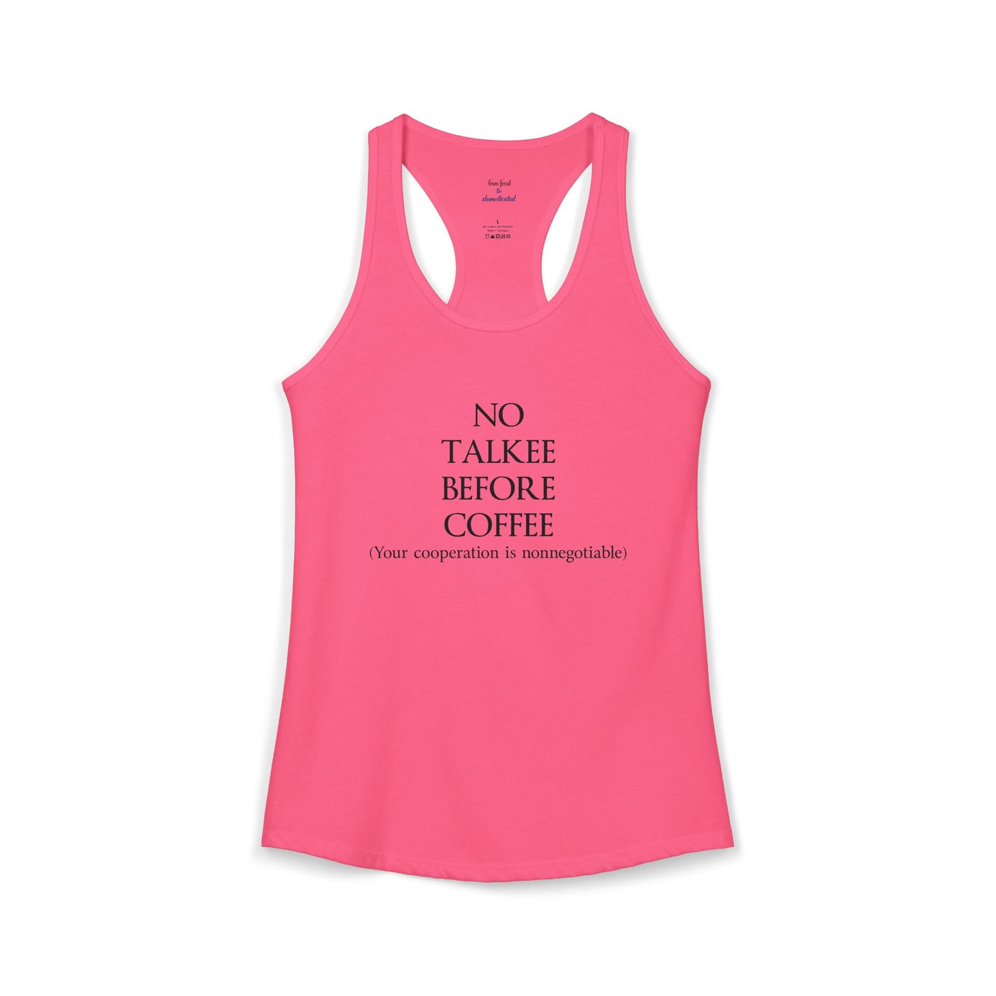 No Talkee Racerback Tank