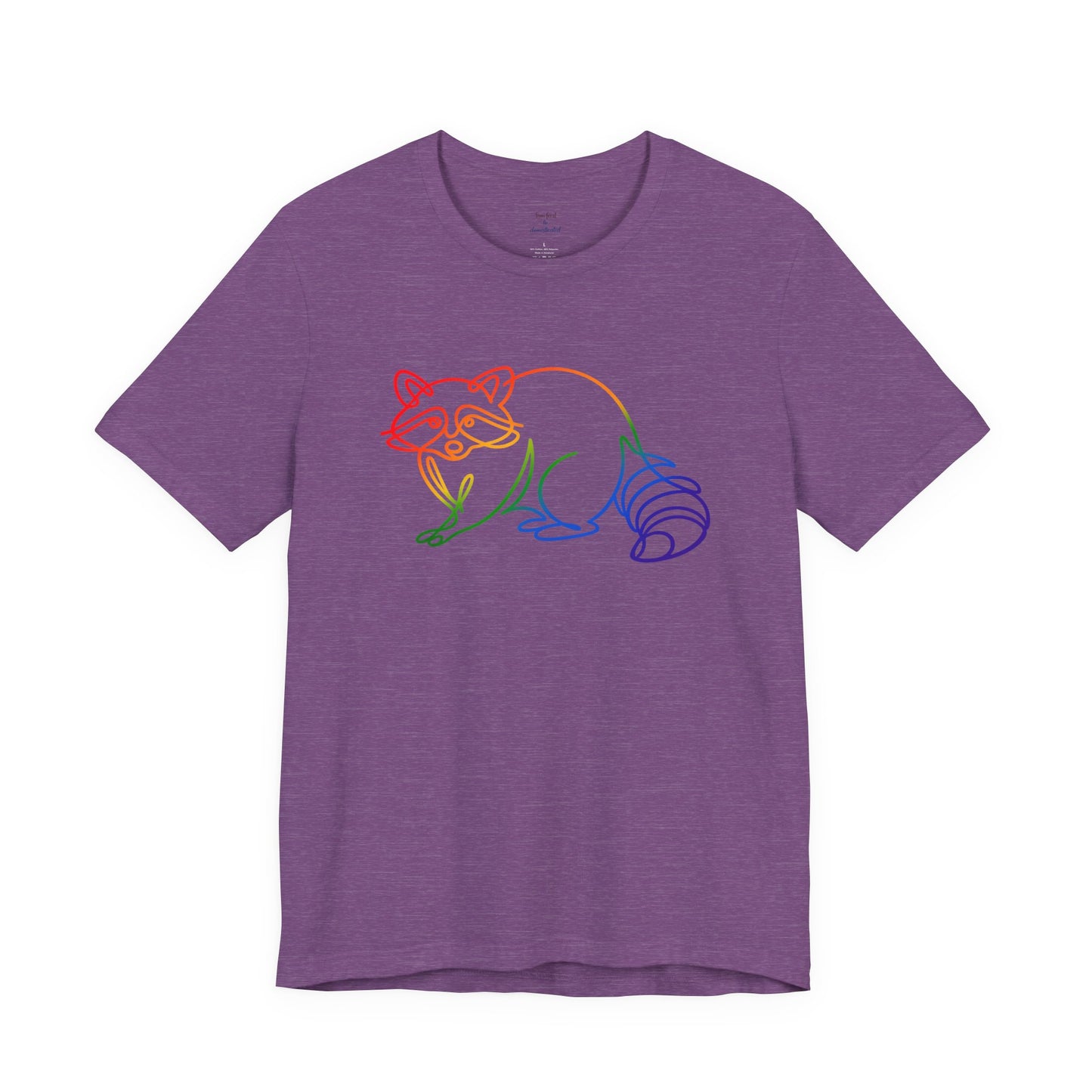 Raccoon Tee — Minimal Line Raccoon Scenic Graphic T-Shirt