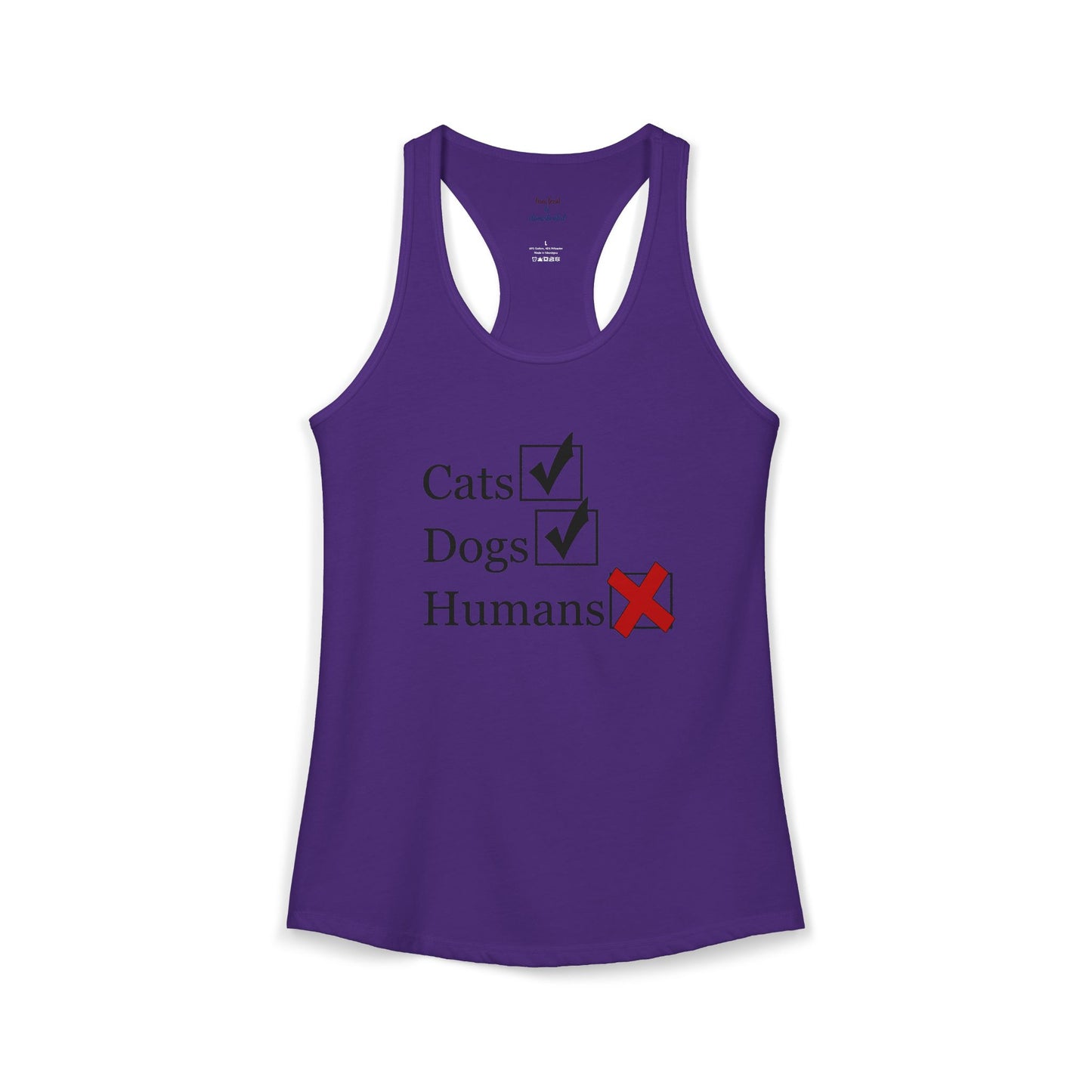 No Humans Racerback Tank