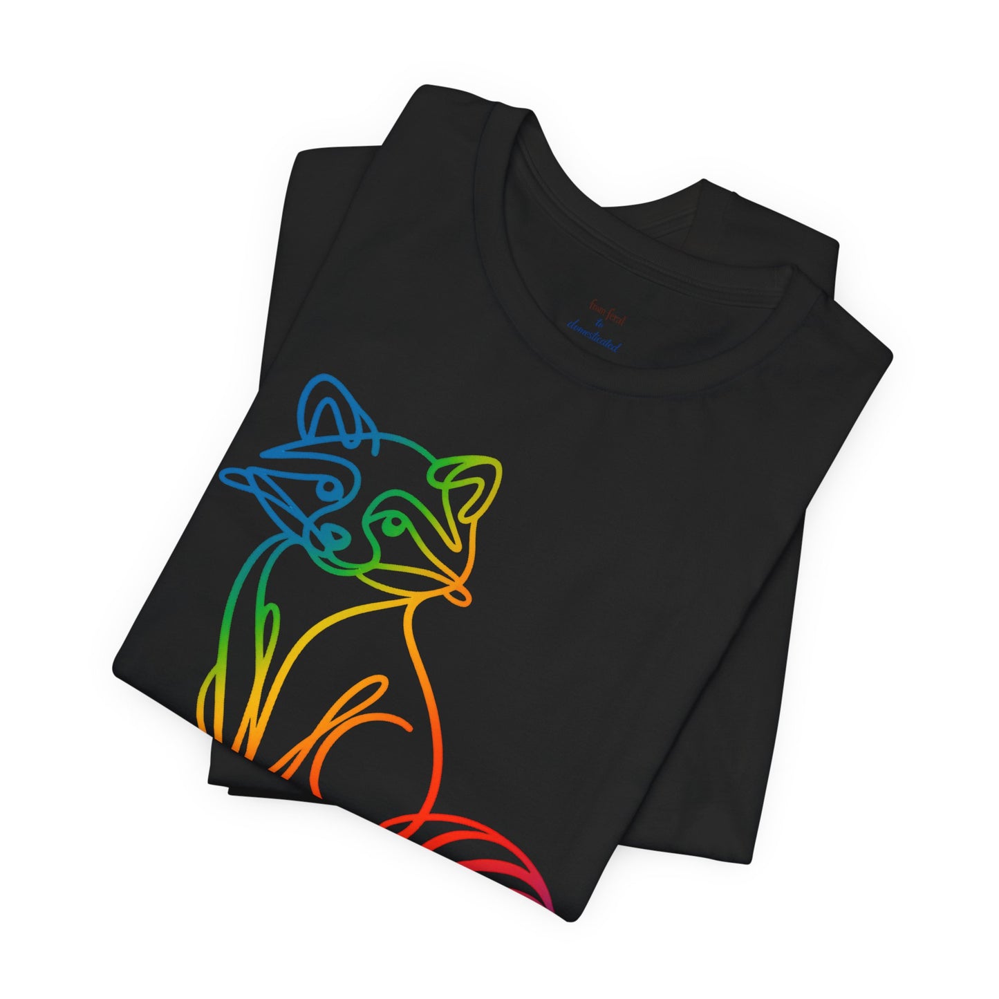 Raccoon Tee — Minimal Line Raccoon Scenic Graphic T-Shirt