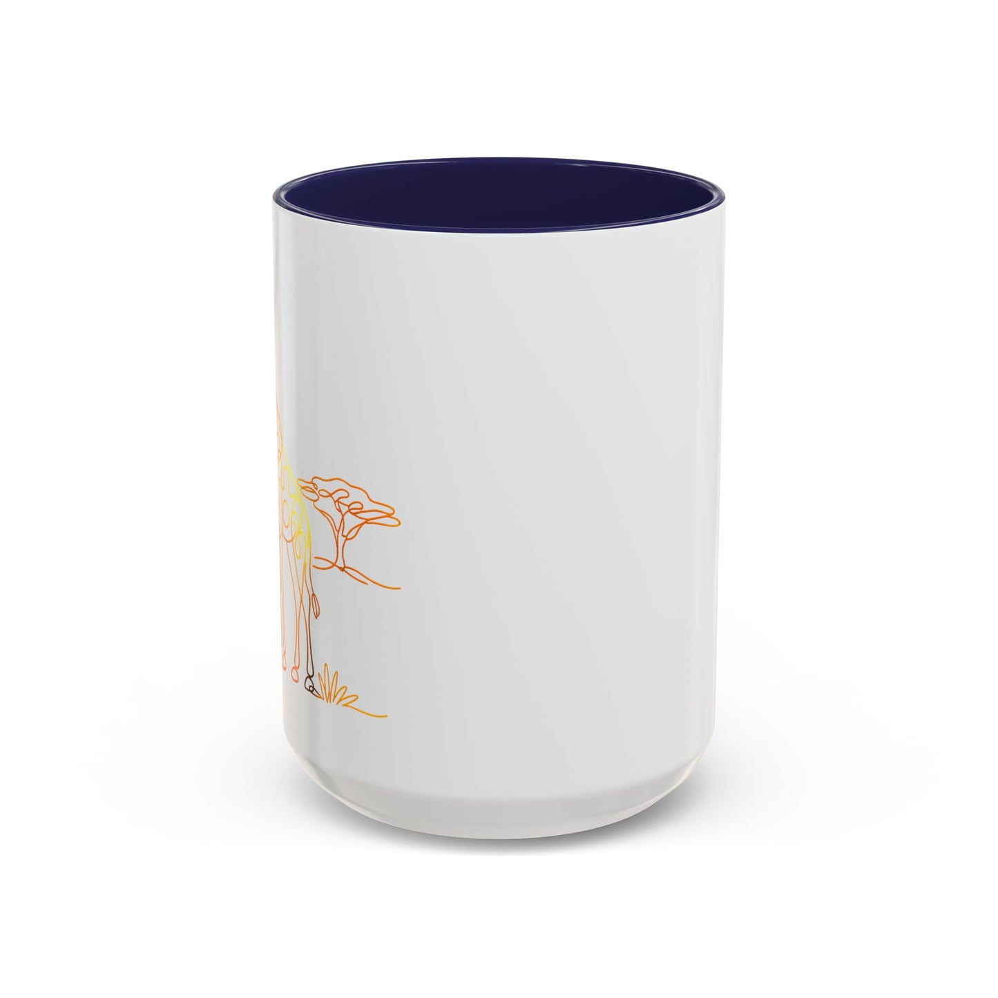 Safari Sunrise Coffee Mug — Minimal Line Giraffe Design (11/15oz)