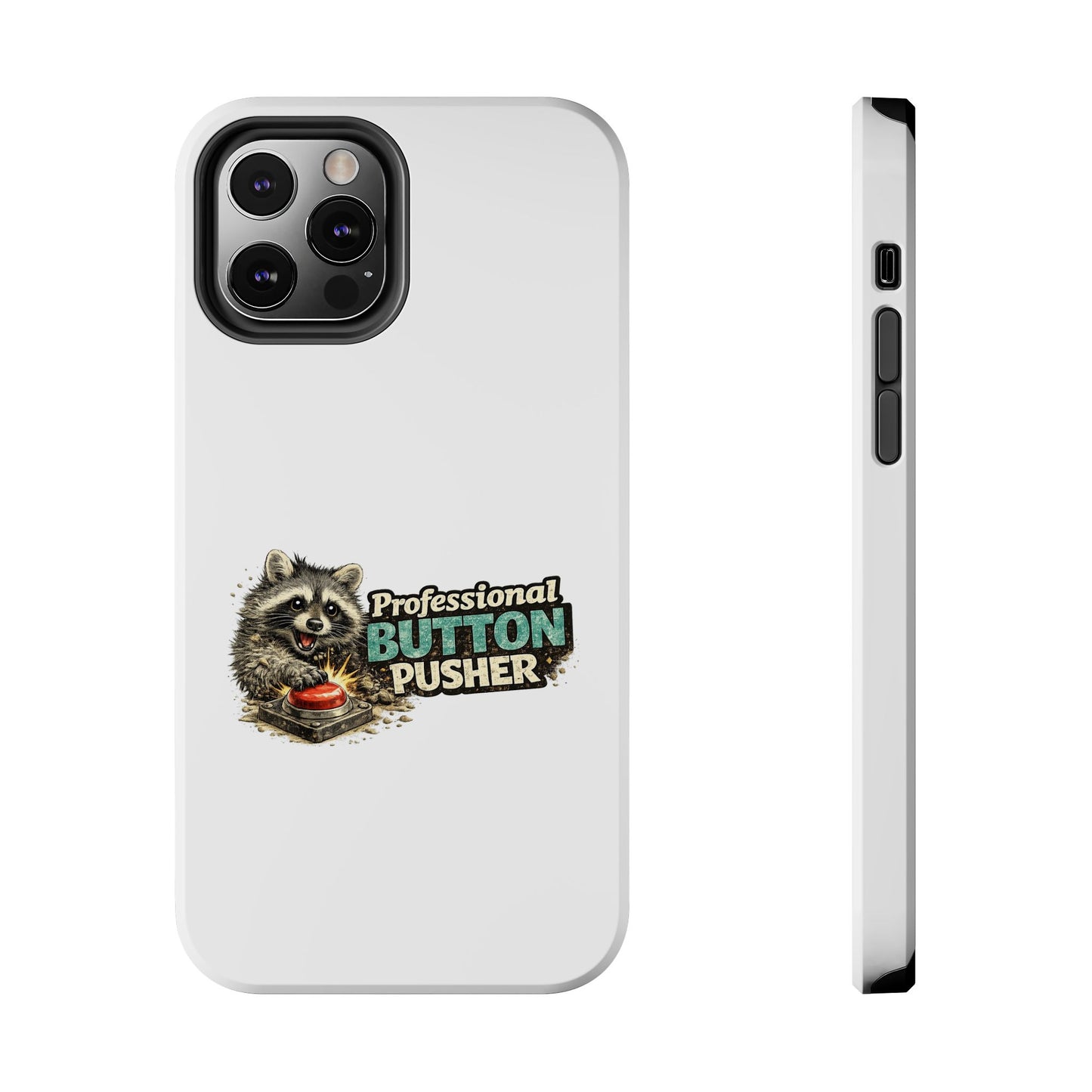 Button Pusher Raccoon Phone Case — Tough & Cute Protective Phone Cover