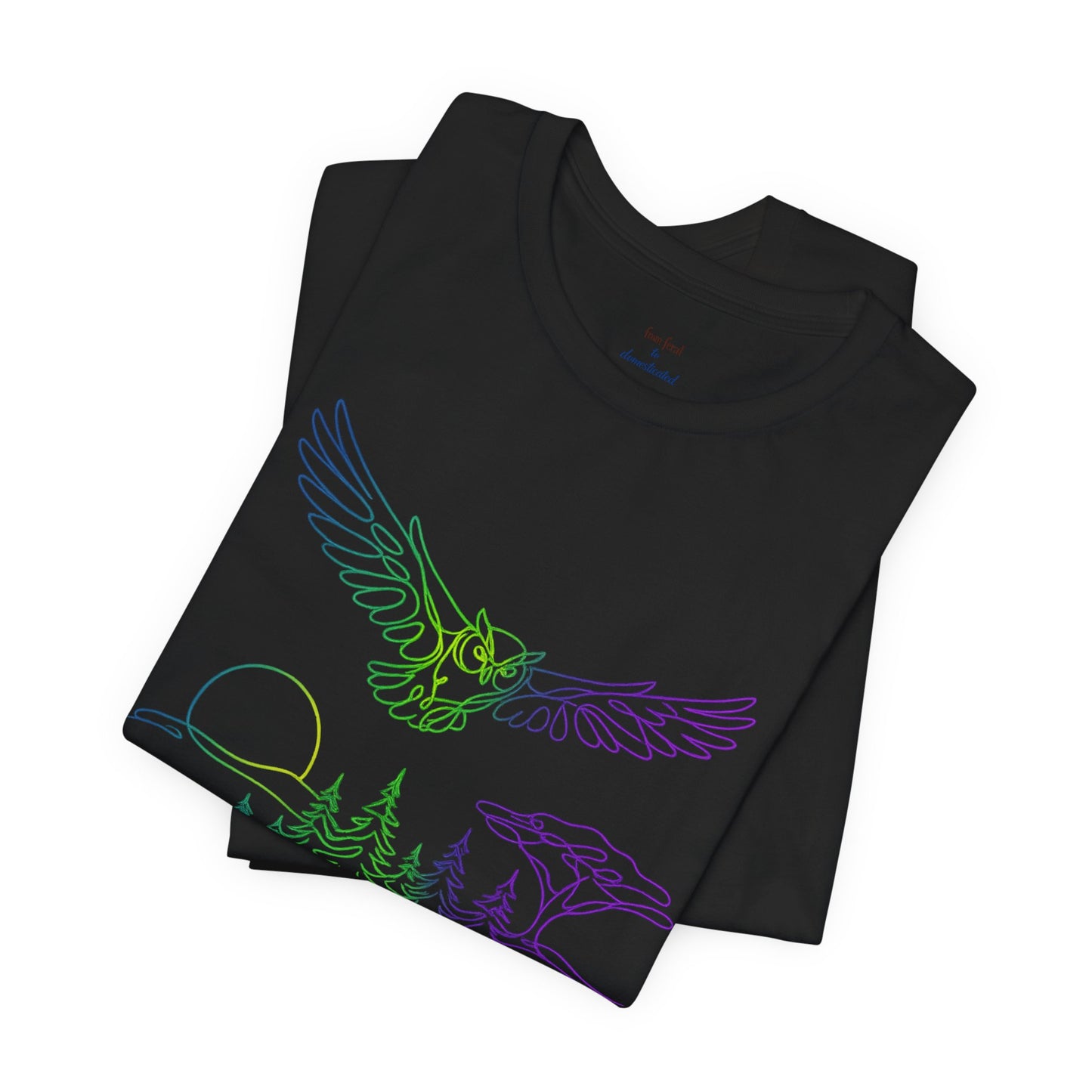 Owl | Colorful Line-Work T-Shirt