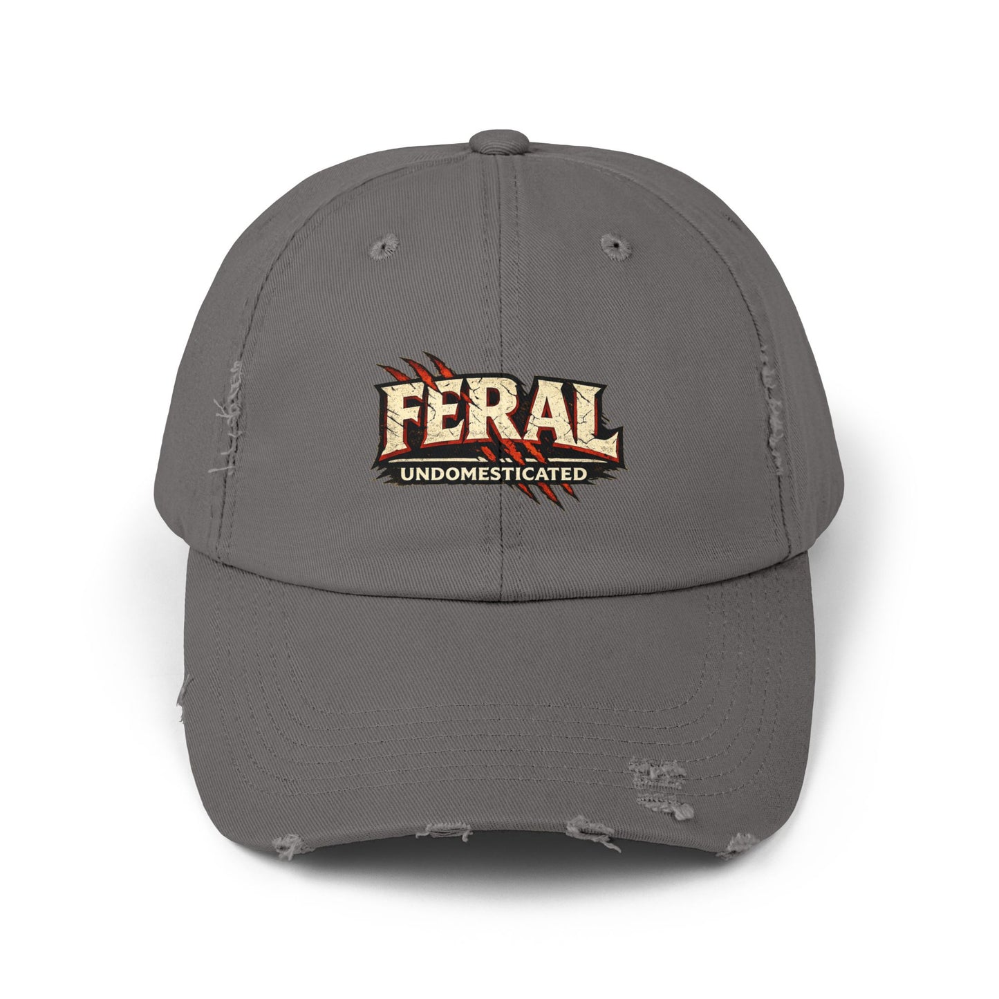 "Feral" Distressed Cap —  Funny Truth Hat