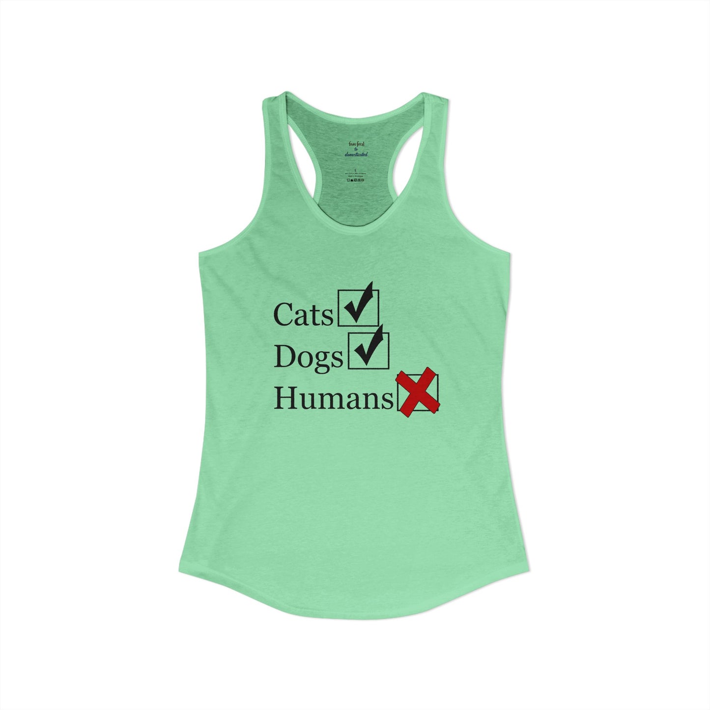 No Humans Racerback Tank