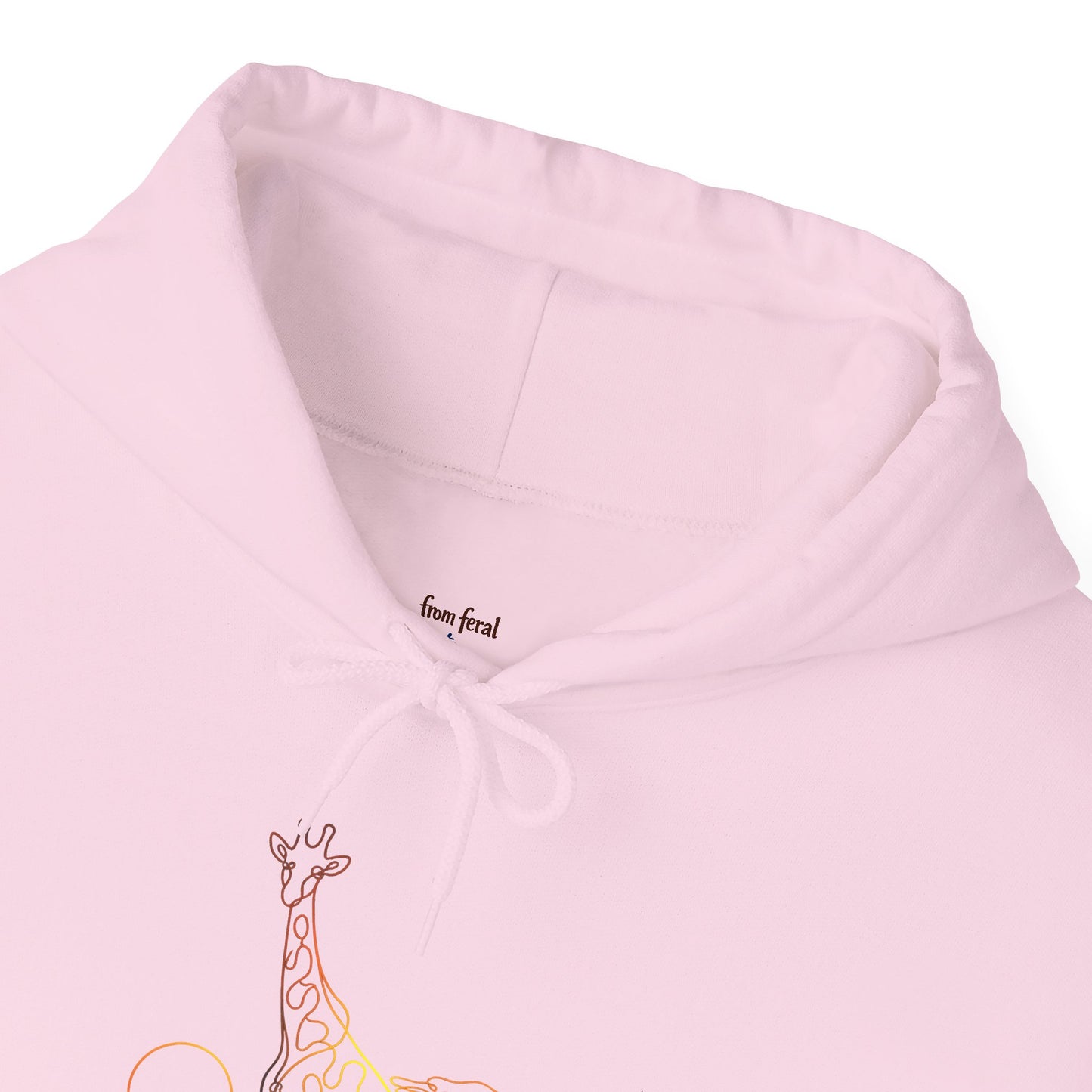 Giraffe Line Art Hoodie – Minimal Safari Illustration