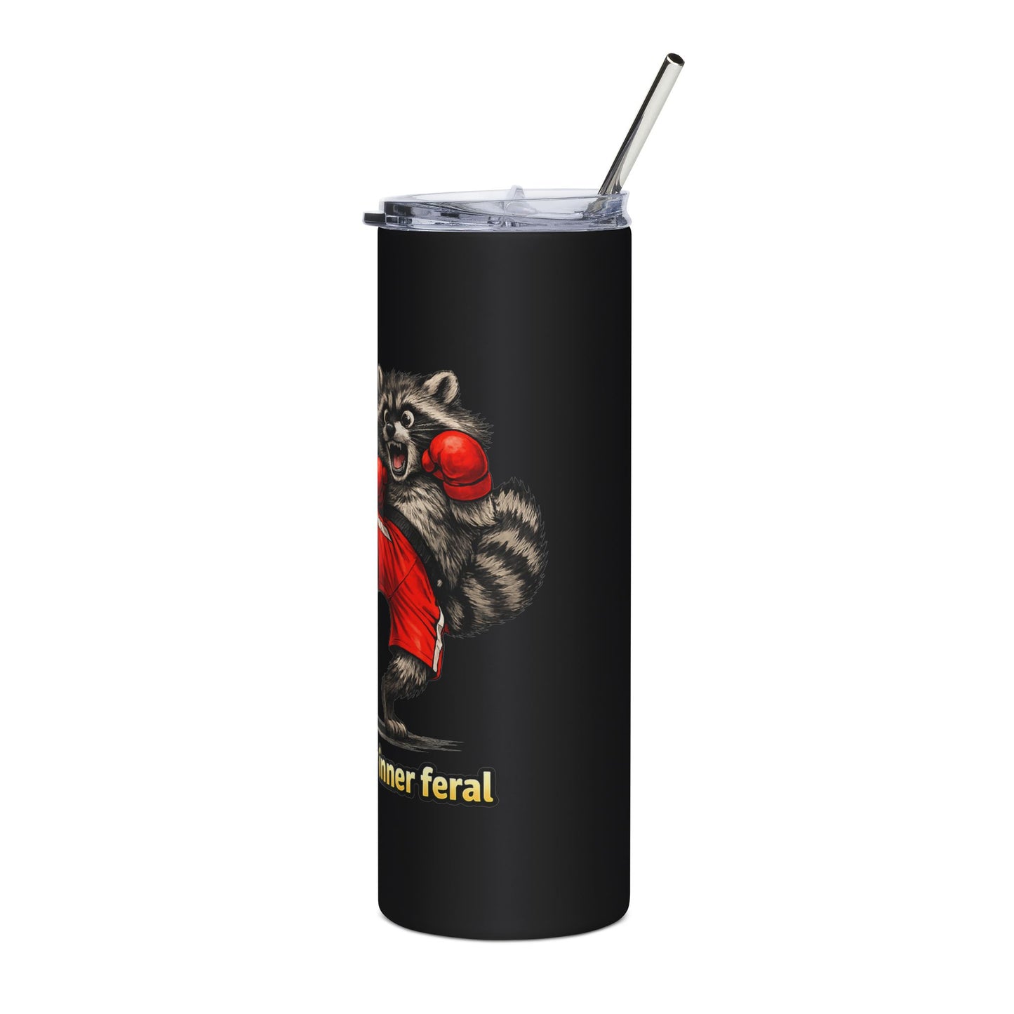 Kickboxing Raccoon 20oz Stainless Steel Tumbler