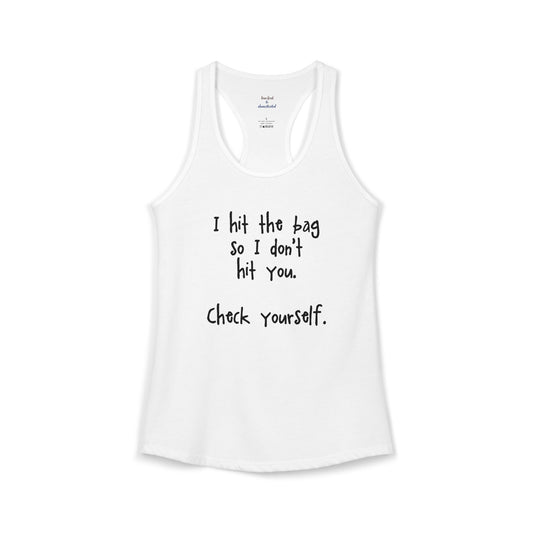 "Check Yourself" Kickboxing Racerback Tank