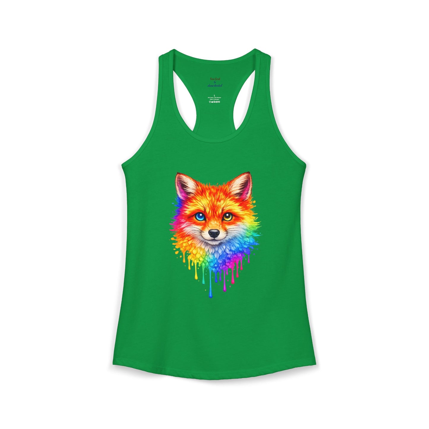 Watercolor Wildlife Fox Racerback Tank