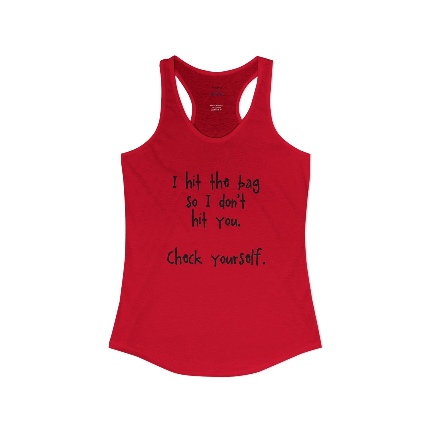 "Check Yourself" Kickboxing Racerback Tank