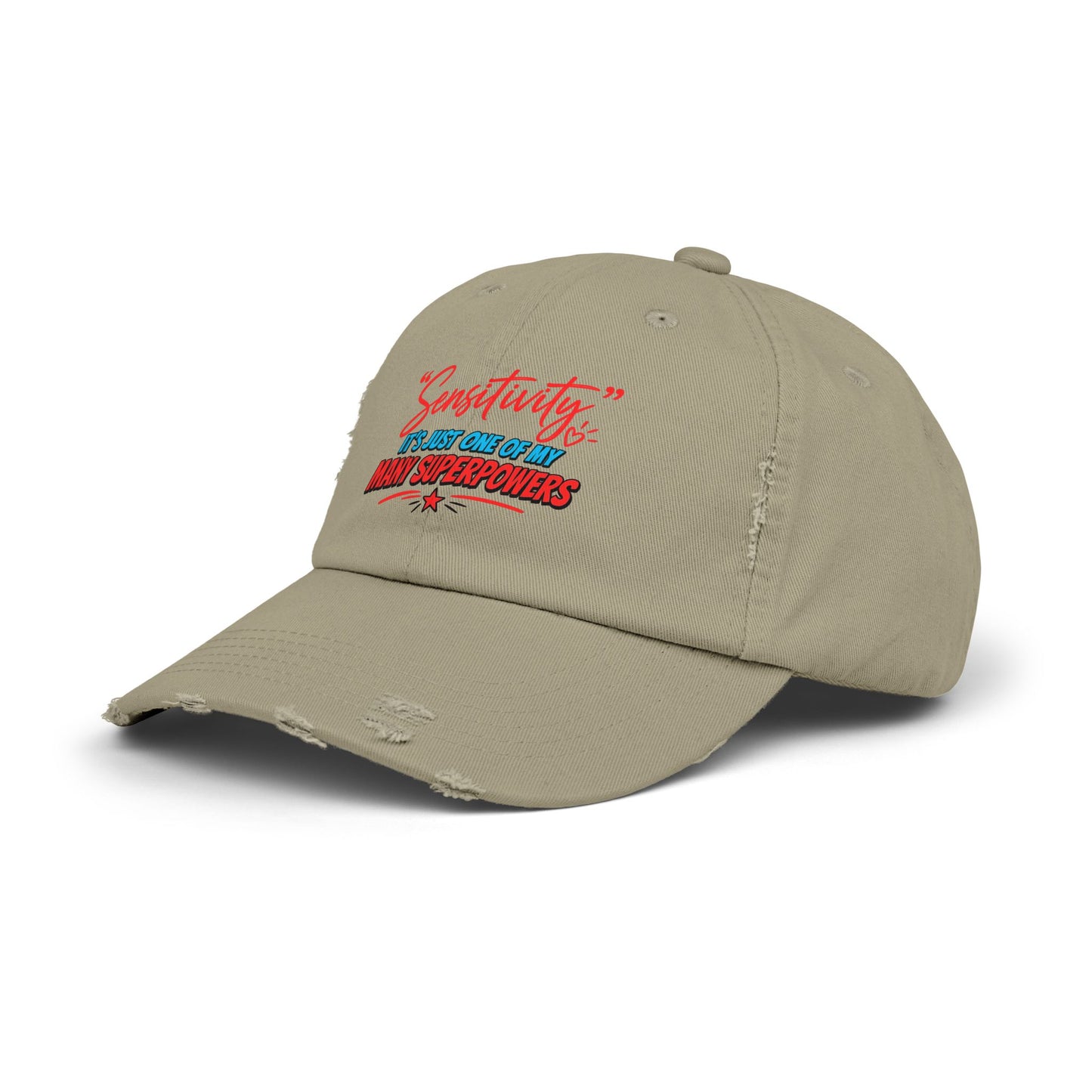 "Sensitivity" Distressed Cap —  Funny Truth Hat