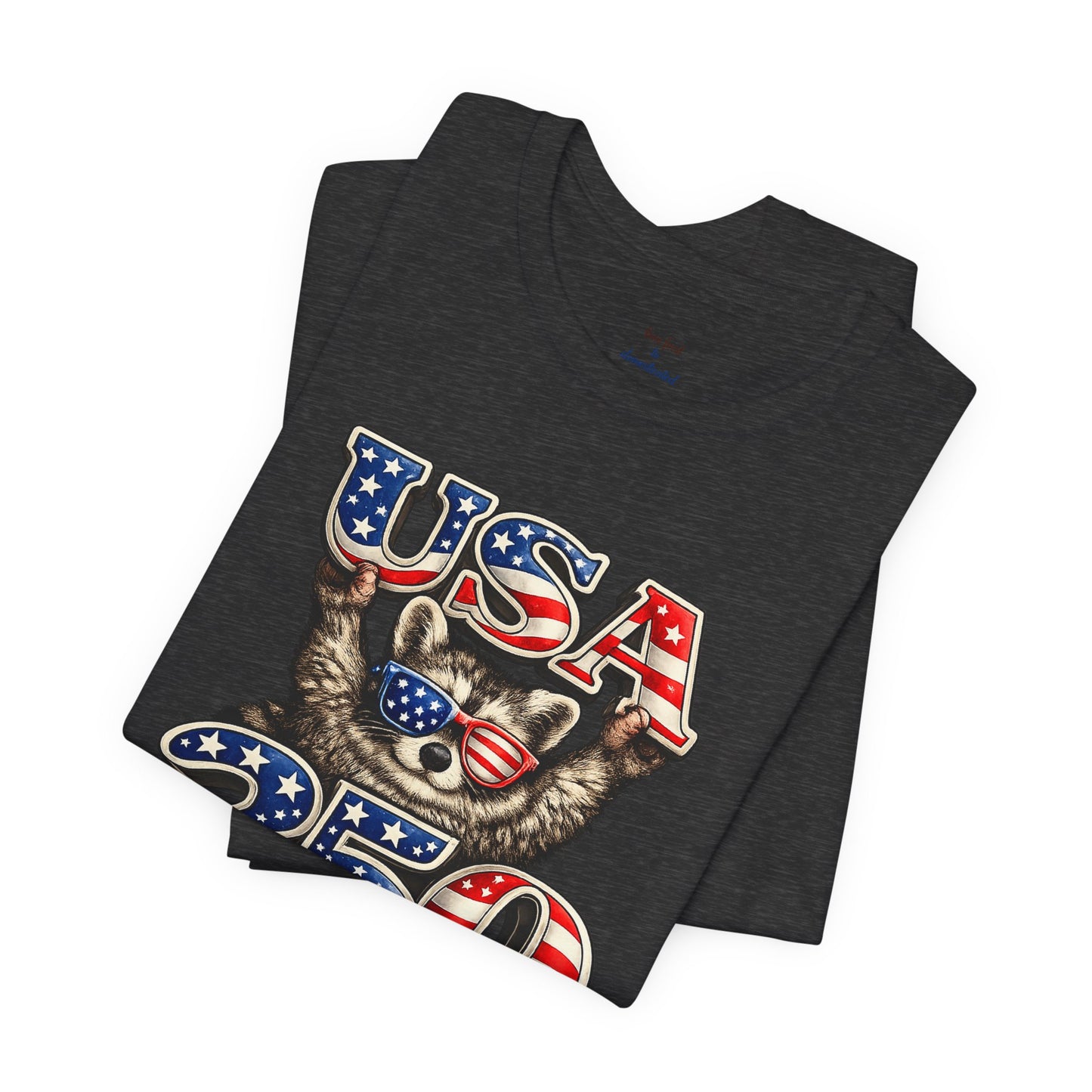 Patriot Raccoon 250th Anniversary T-Shirt — 4th of July Fireworks Flag Tee