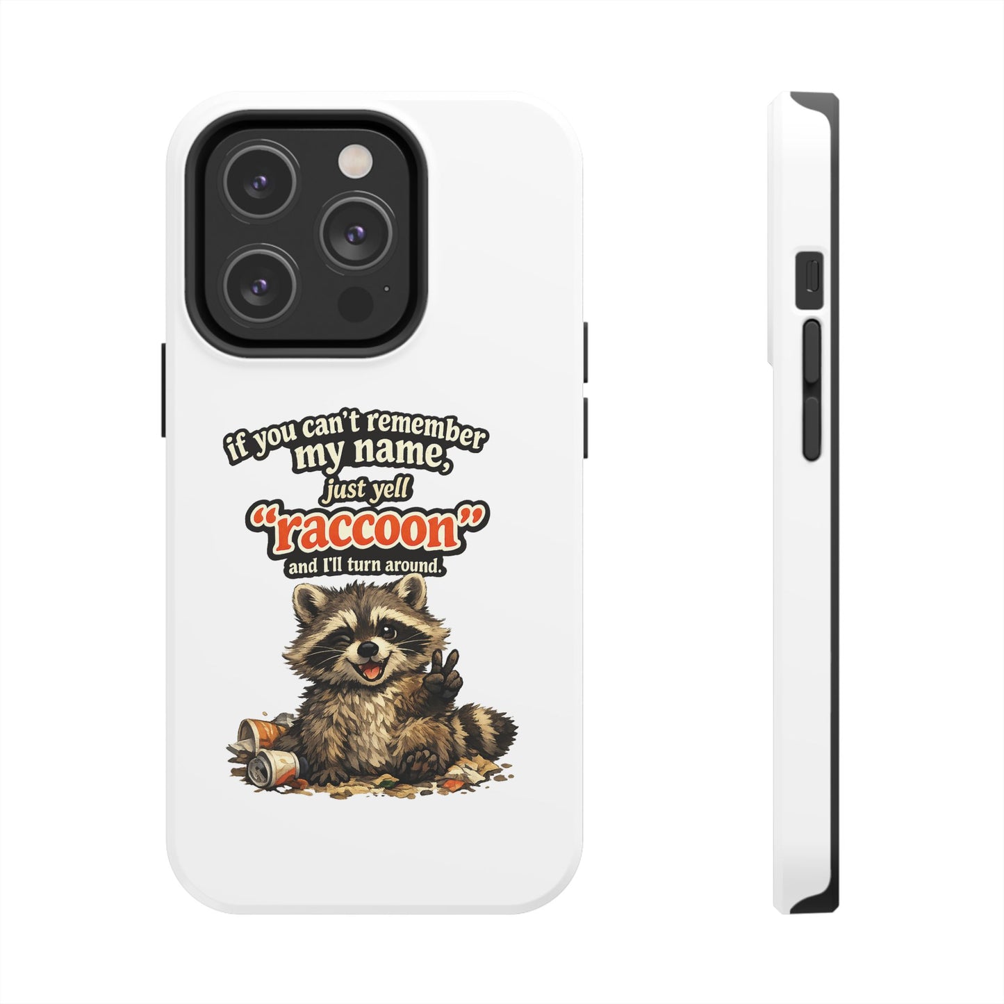 Yell Raccoon Phone Case — Tough & Cute Protective Phone Cover