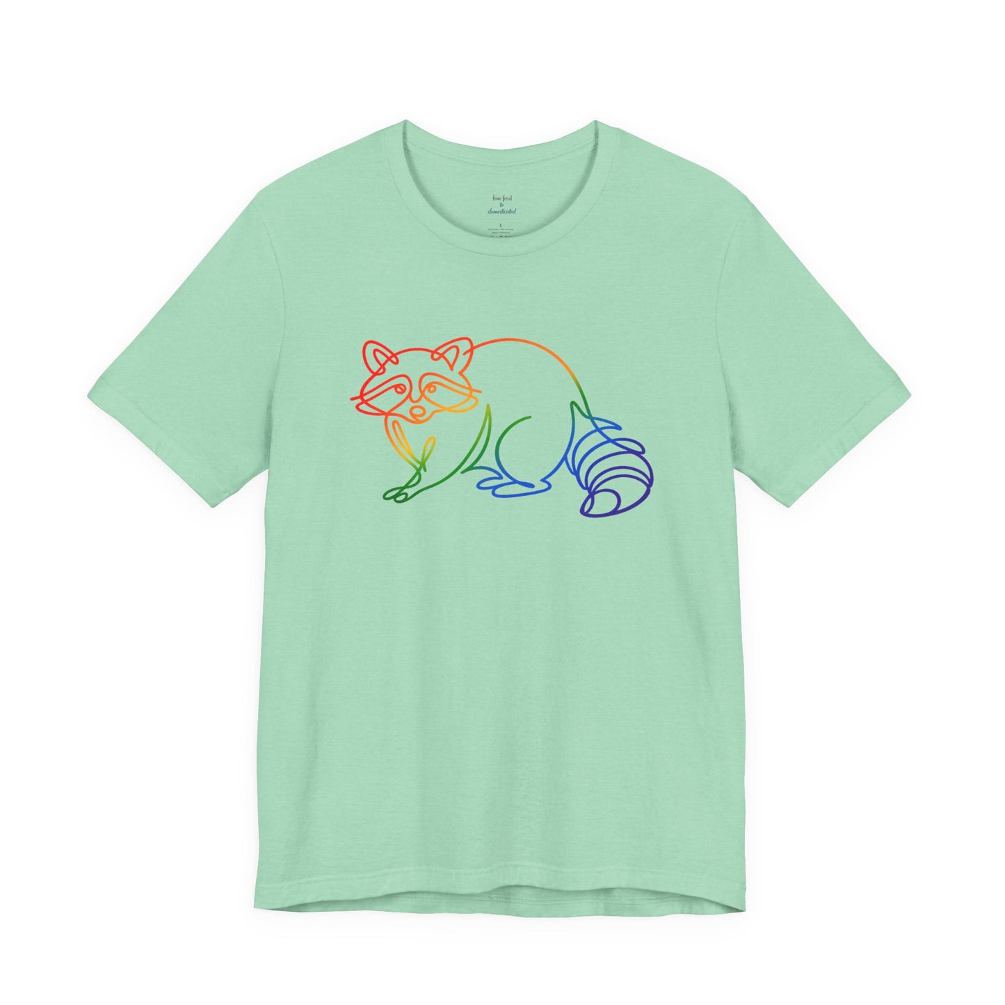 Raccoon Tee — Minimal Line Raccoon Scenic Graphic T-Shirt