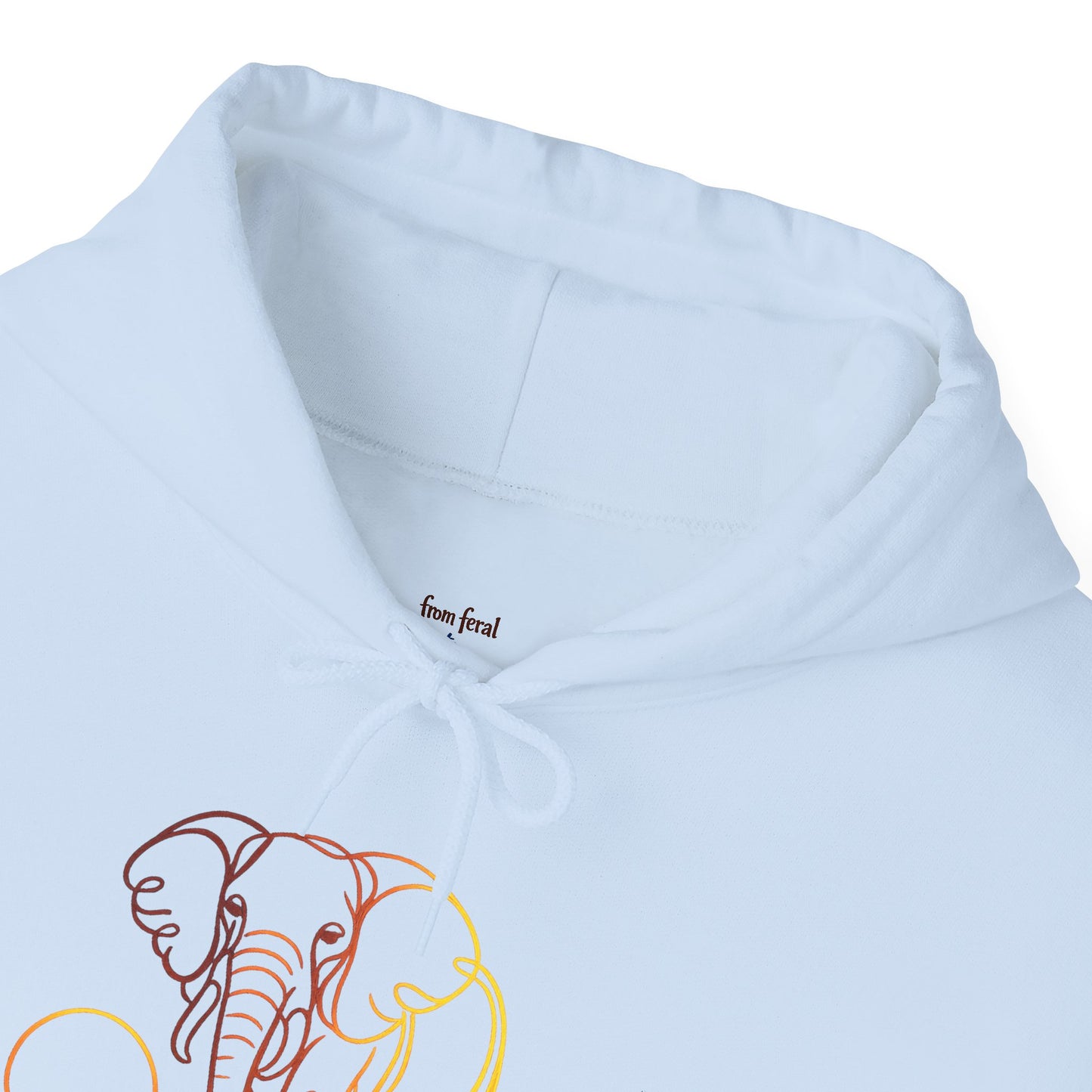 Elephant Sunset Hoodie — Minimal Safari Graphic Hooded Sweatshirt
