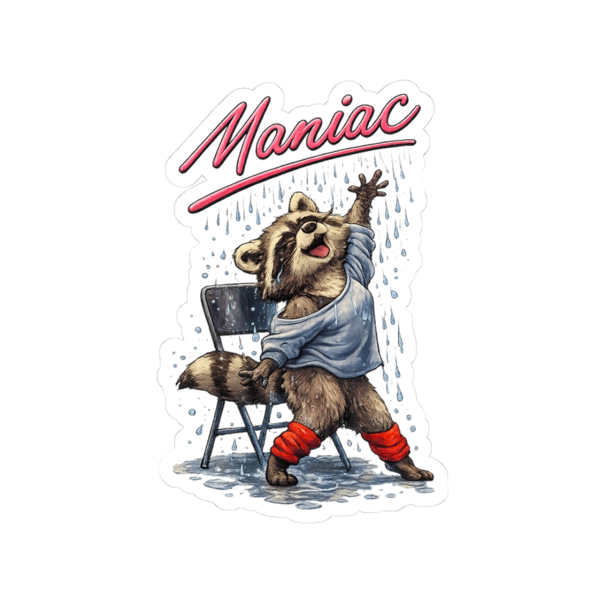 Maniac Raccoon Stickers