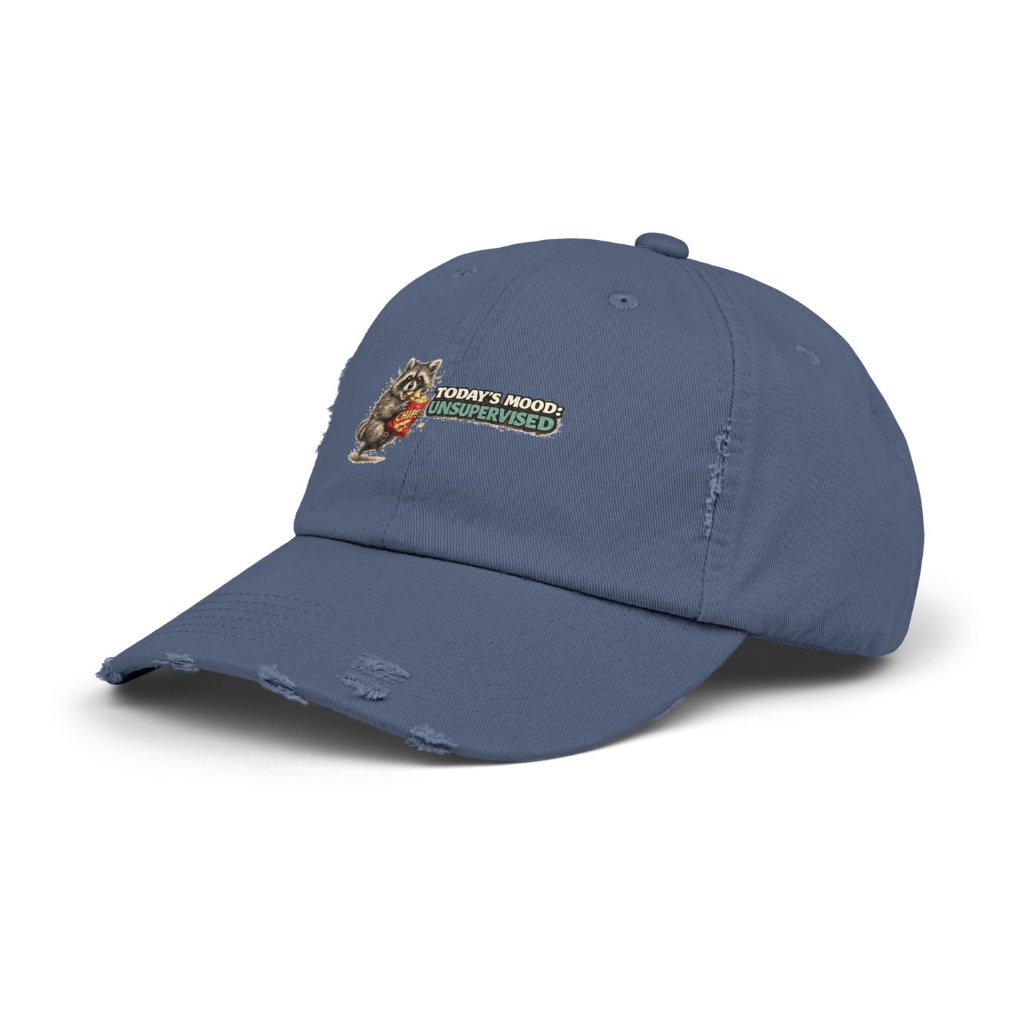 Today's Mood Distressed Cap — Raccoon Mom/Dad Funny Dad Hat