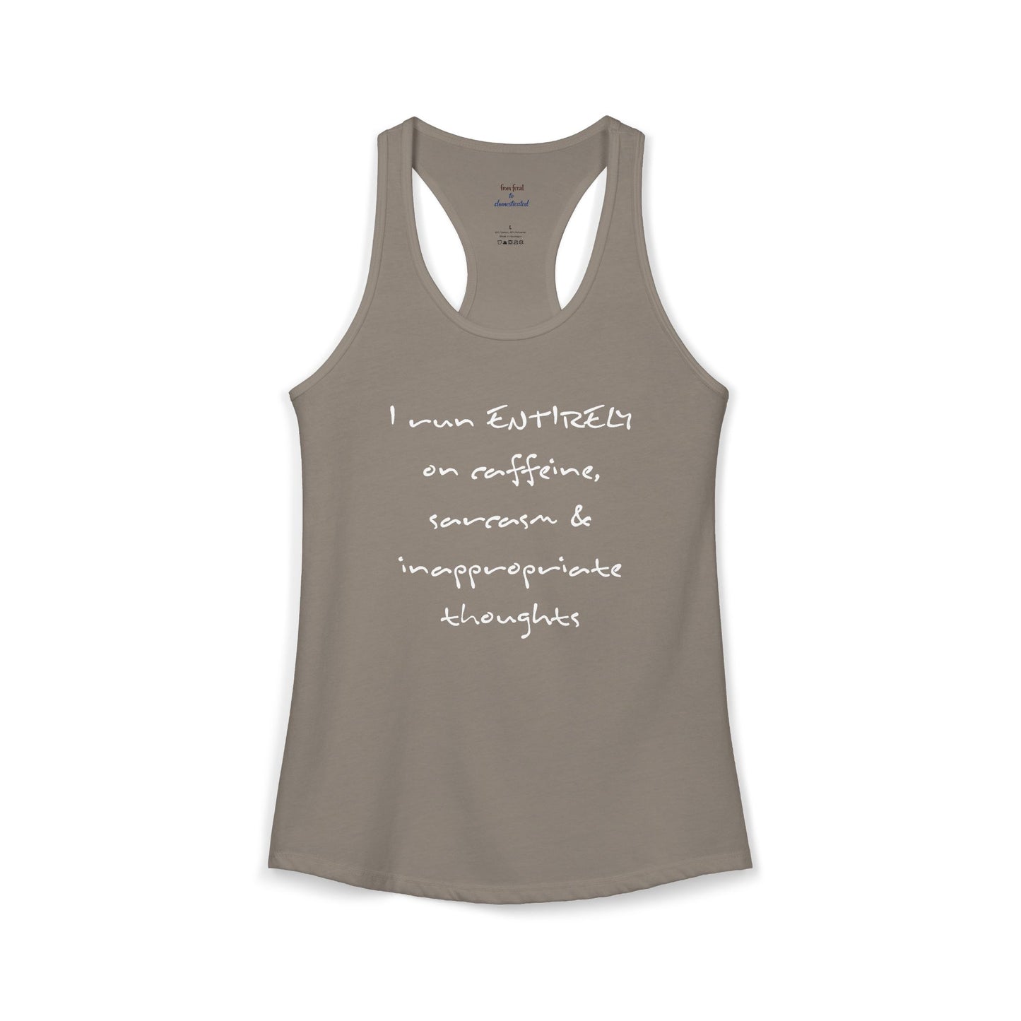 I Run On Racerback Tank