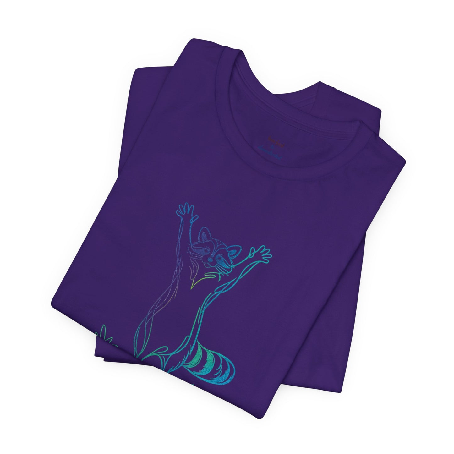 Raccoon Tee — Minimal Line Raccoon Scenic Graphic T-Shirt