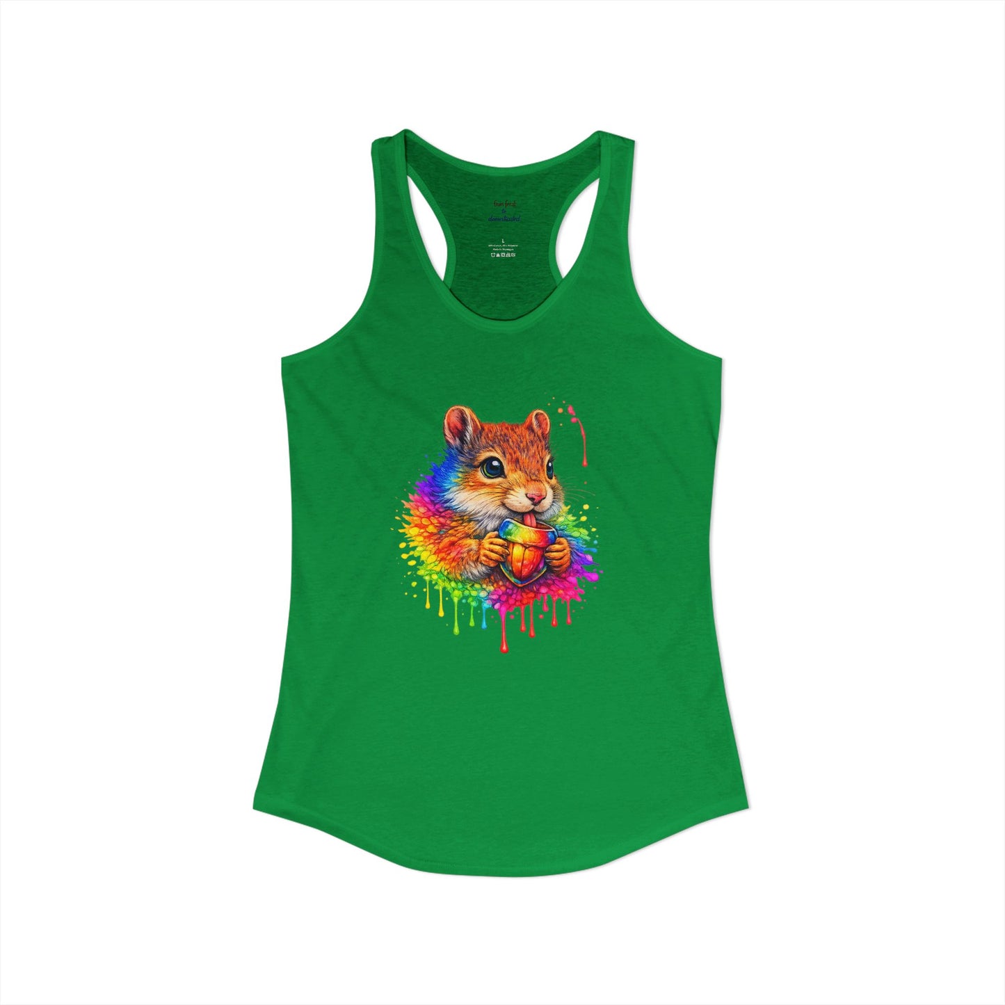 Watercolor Wildlife Squirrel Racerback Tank