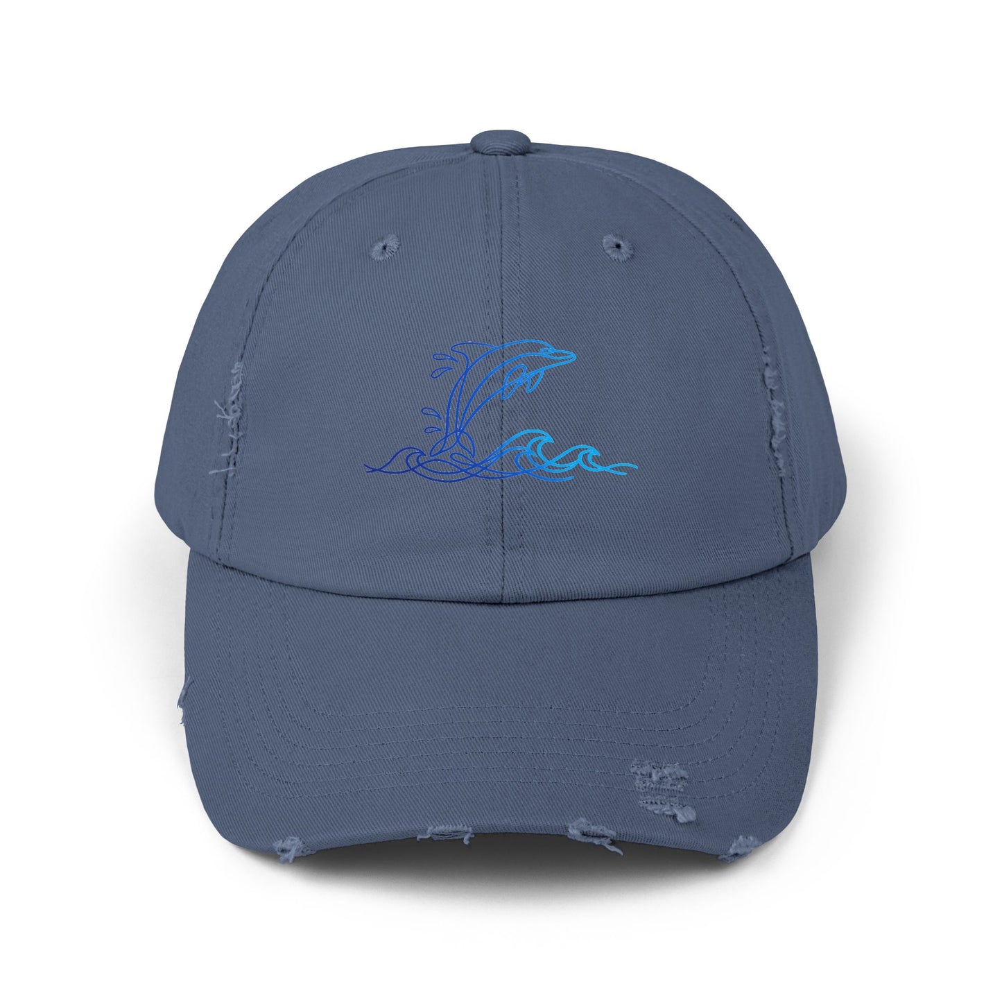 Splashing Dolphin | Distressed Cap