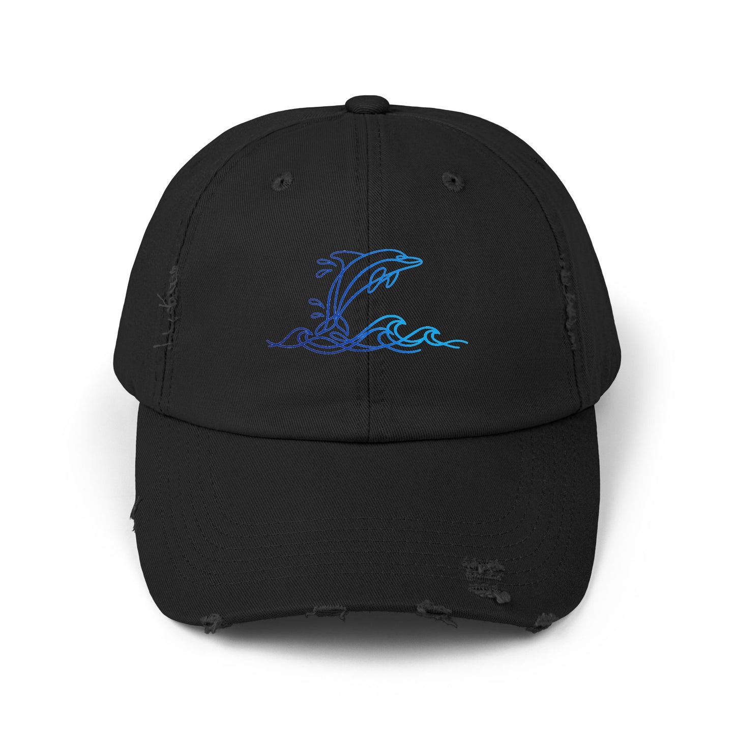 Splashing Dolphin | Distressed Cap