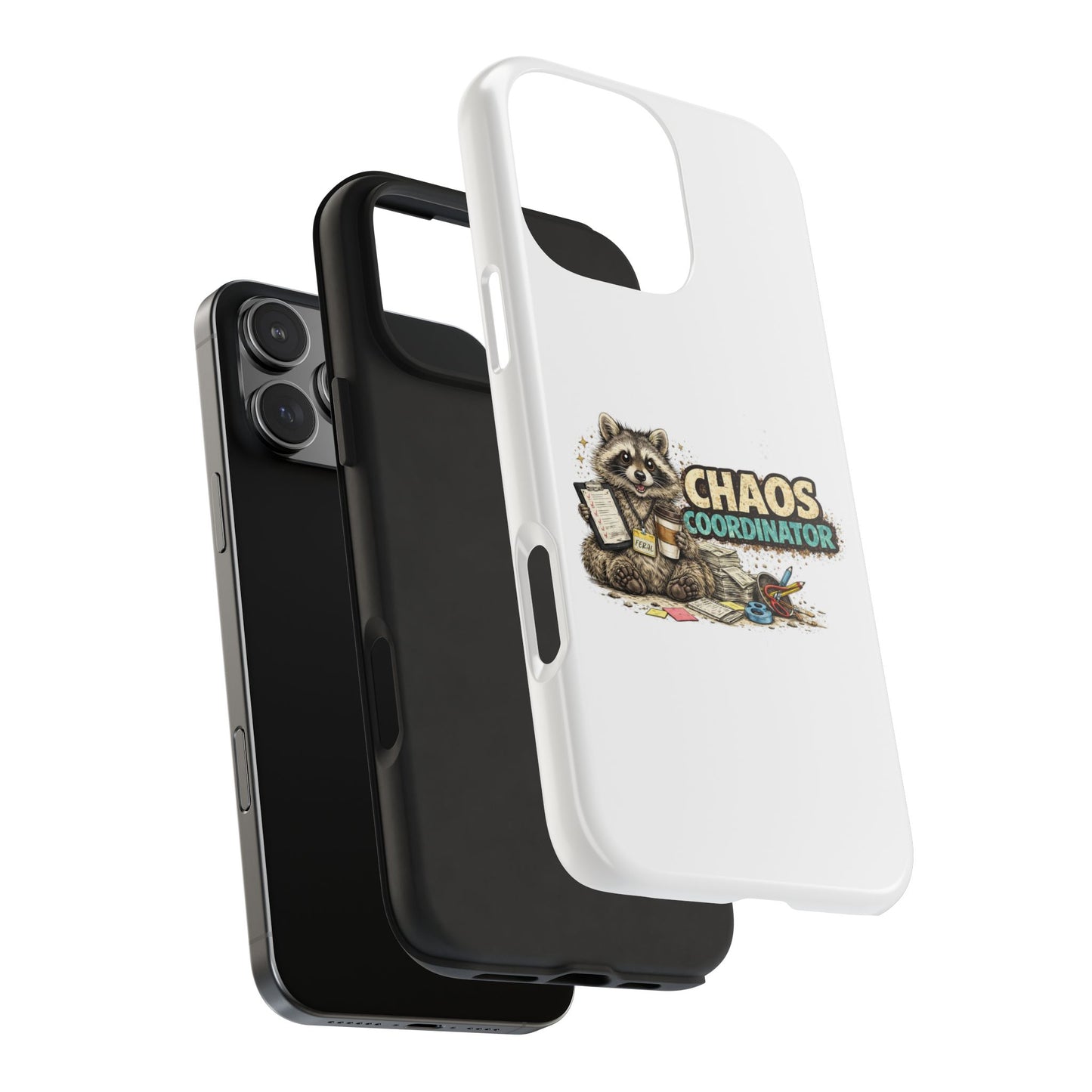 Chaos Coordinator Raccoon Phone Case — Tough & Cute Protective Phone Cover