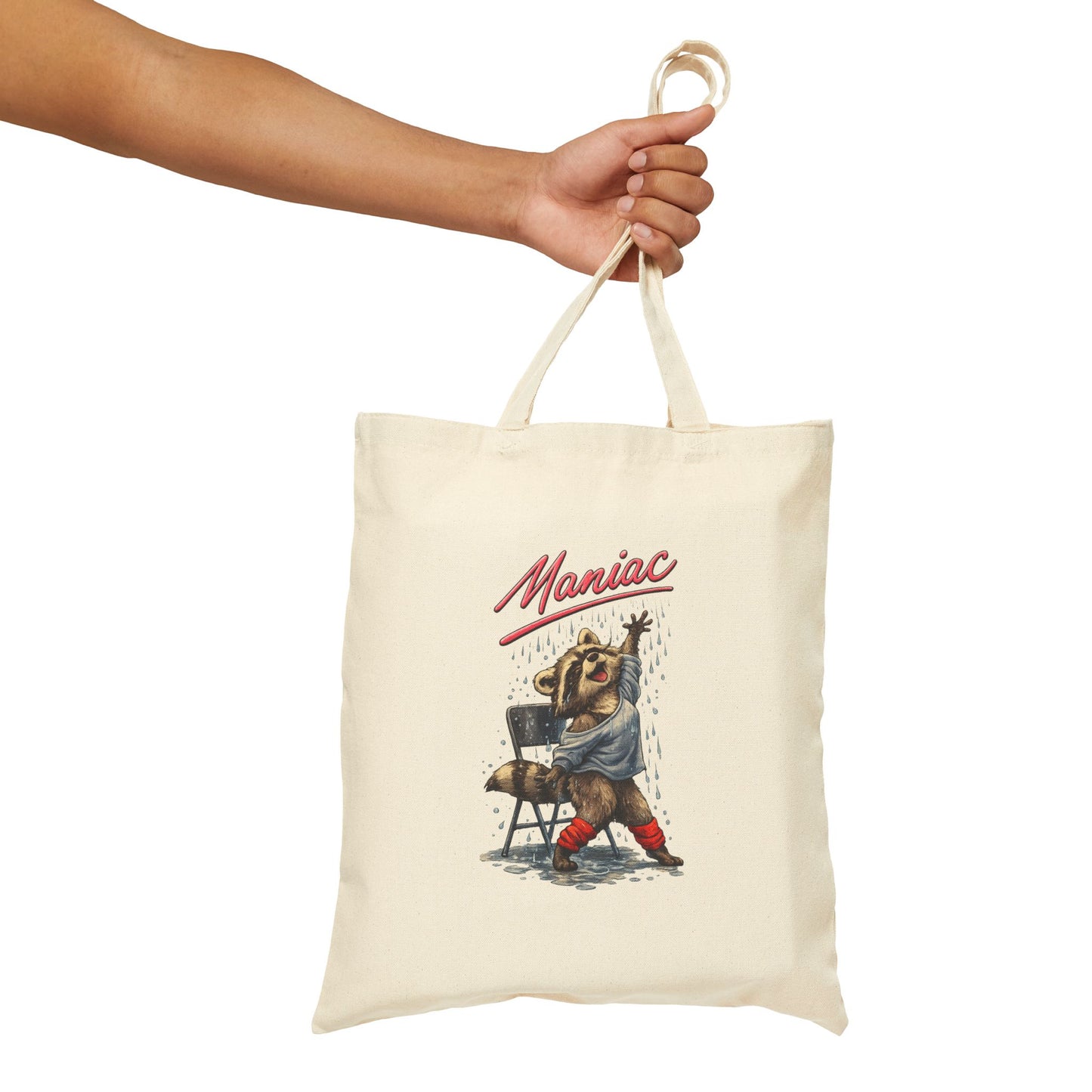 Maniac Raccoon Canvas Tote Bag