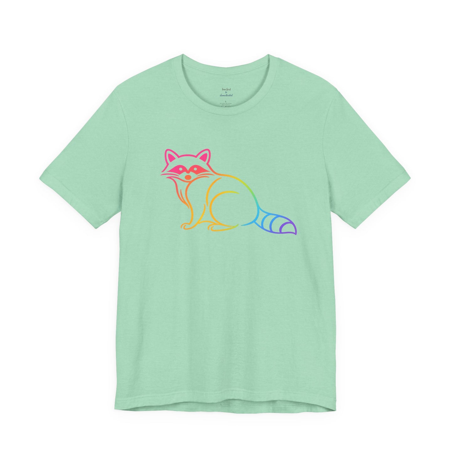 Raccoon Tee — Minimal Line Raccoon Scenic Graphic T-Shirt