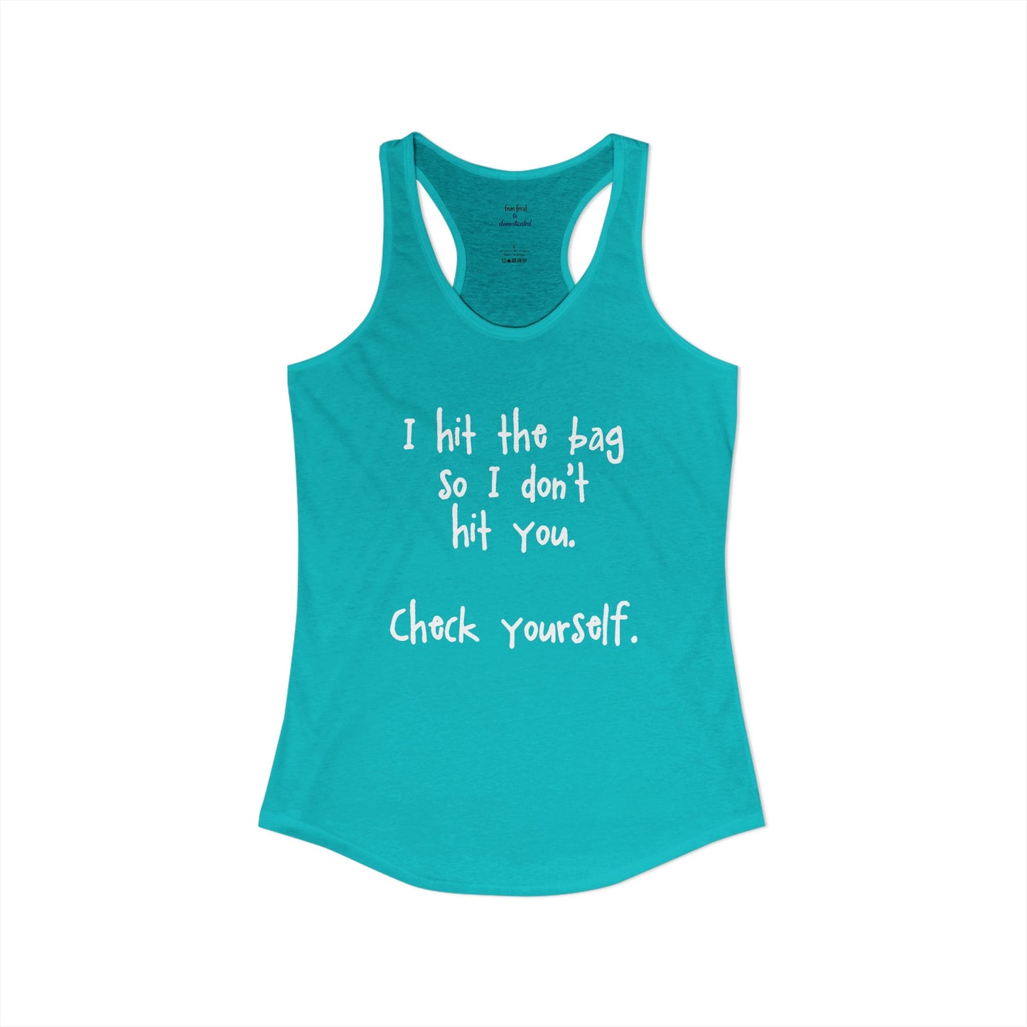 "Check Yourself" Kickboxing Racerback Tank