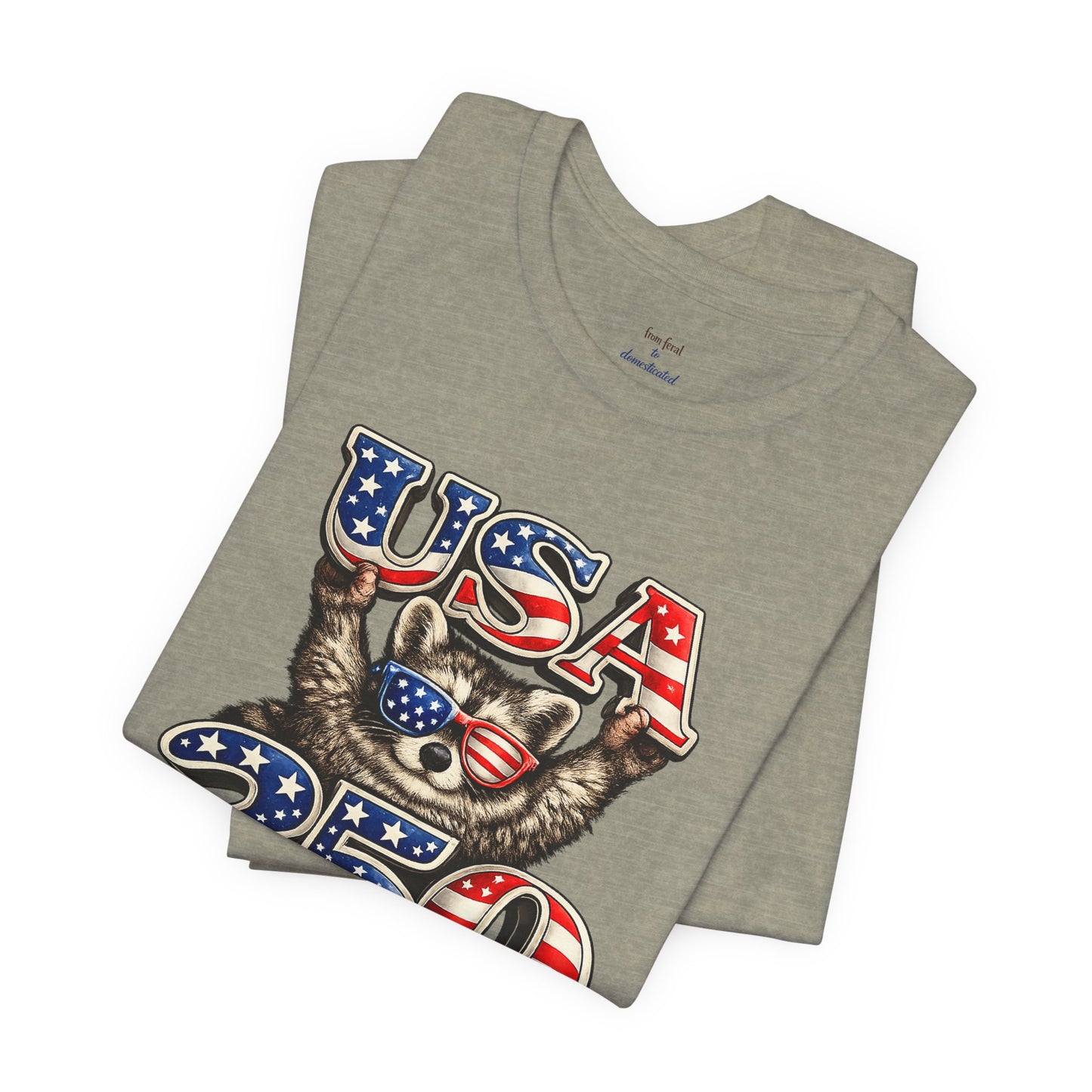 Patriot Raccoon 250th Anniversary T-Shirt — 4th of July Fireworks Flag Tee
