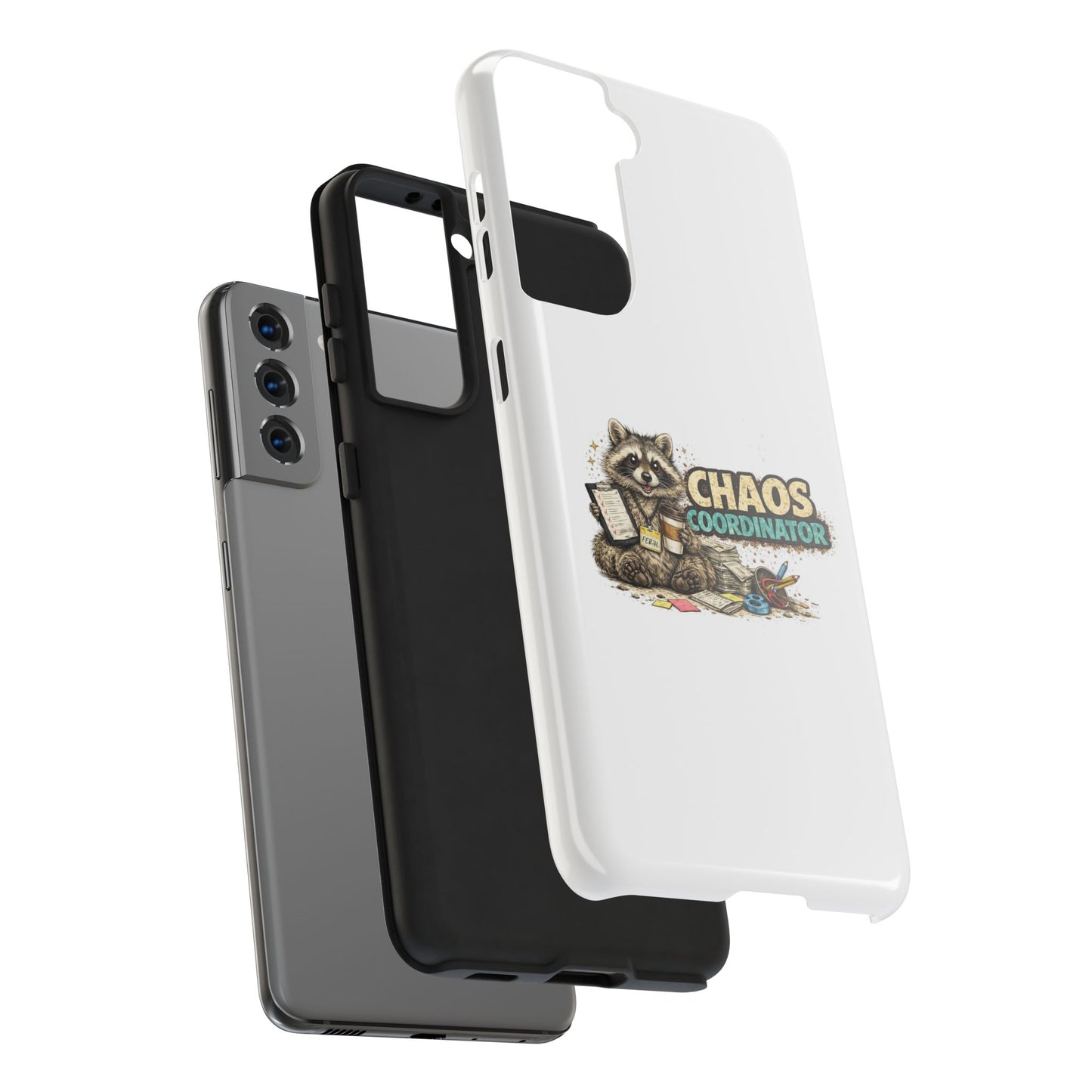 Chaos Coordinator Raccoon Phone Case — Tough & Cute Protective Phone Cover