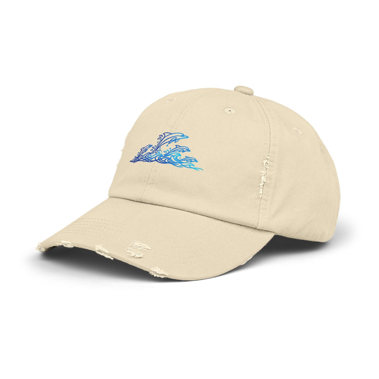 Splashing Dolphin Pod | Distressed Cap